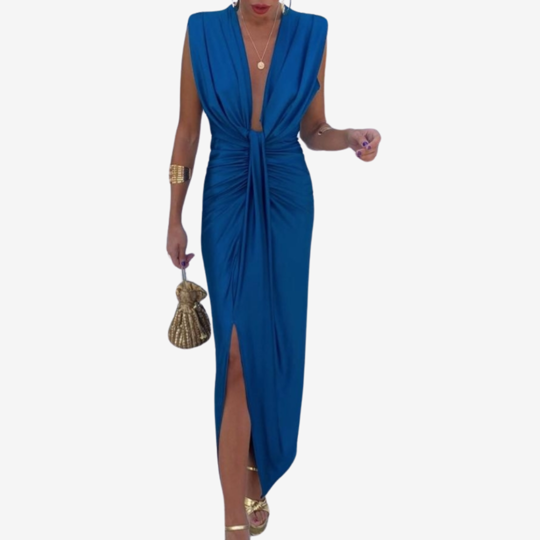 Assia™ Robe midi drapée