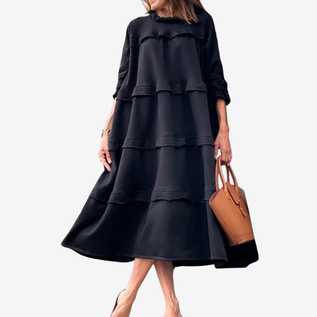 Lauren™ Midi-kjole med flæser