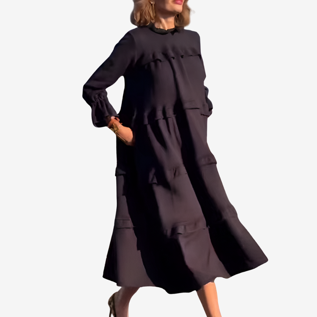 Lauren™ Midi-kjole med flæser
