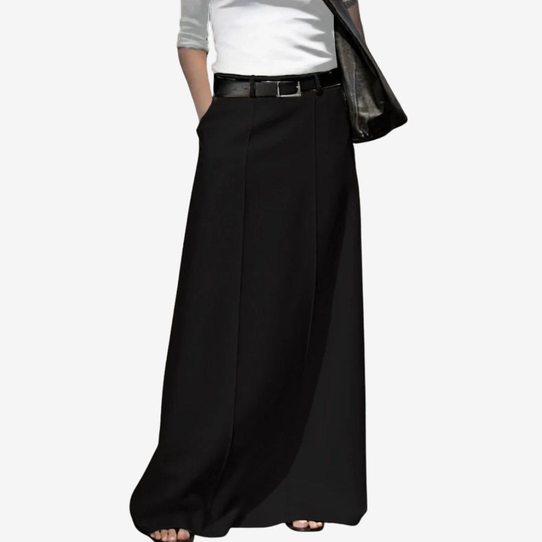 Irina™ Plisseret maxi-nederdel