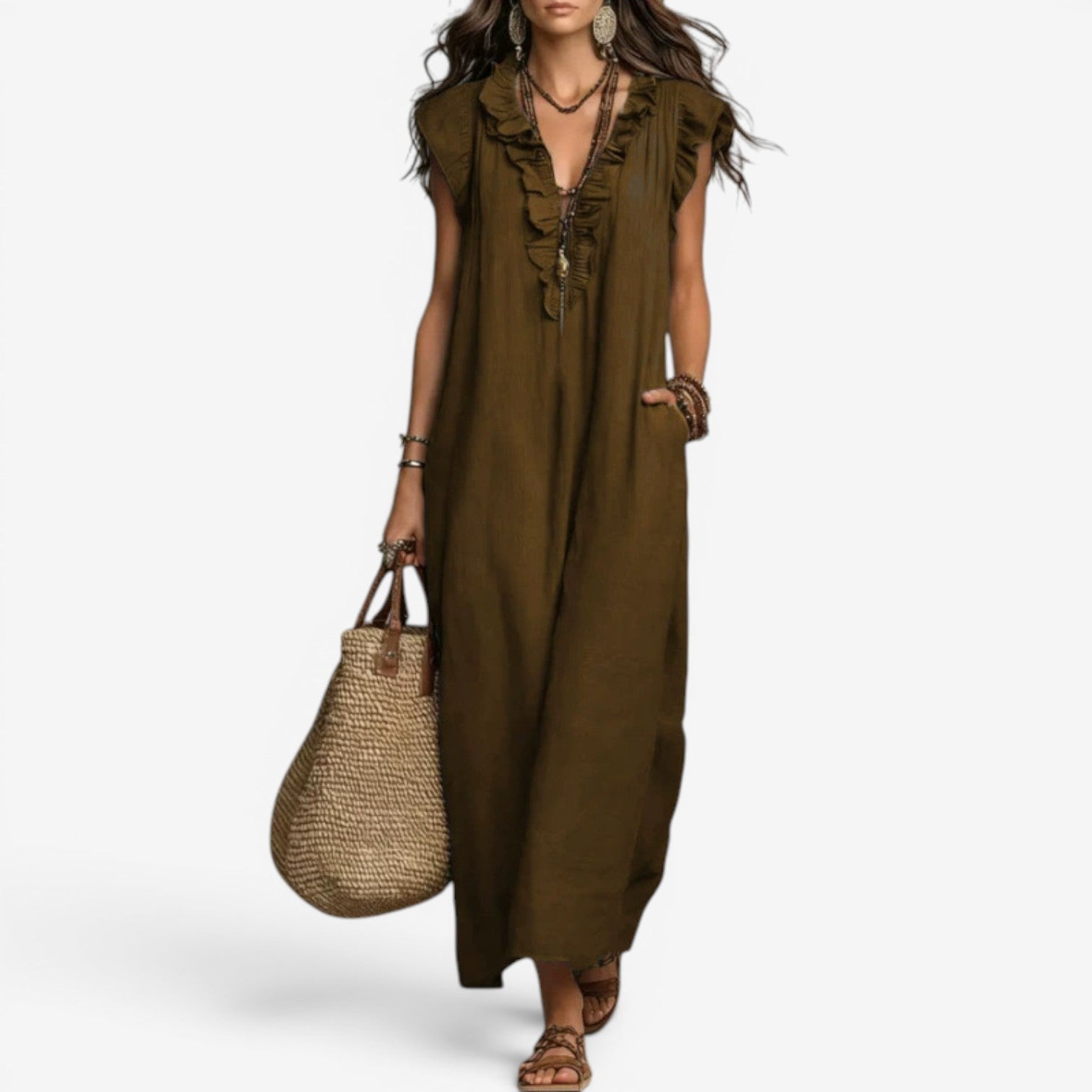 Jiuna™ Robe longue en lin