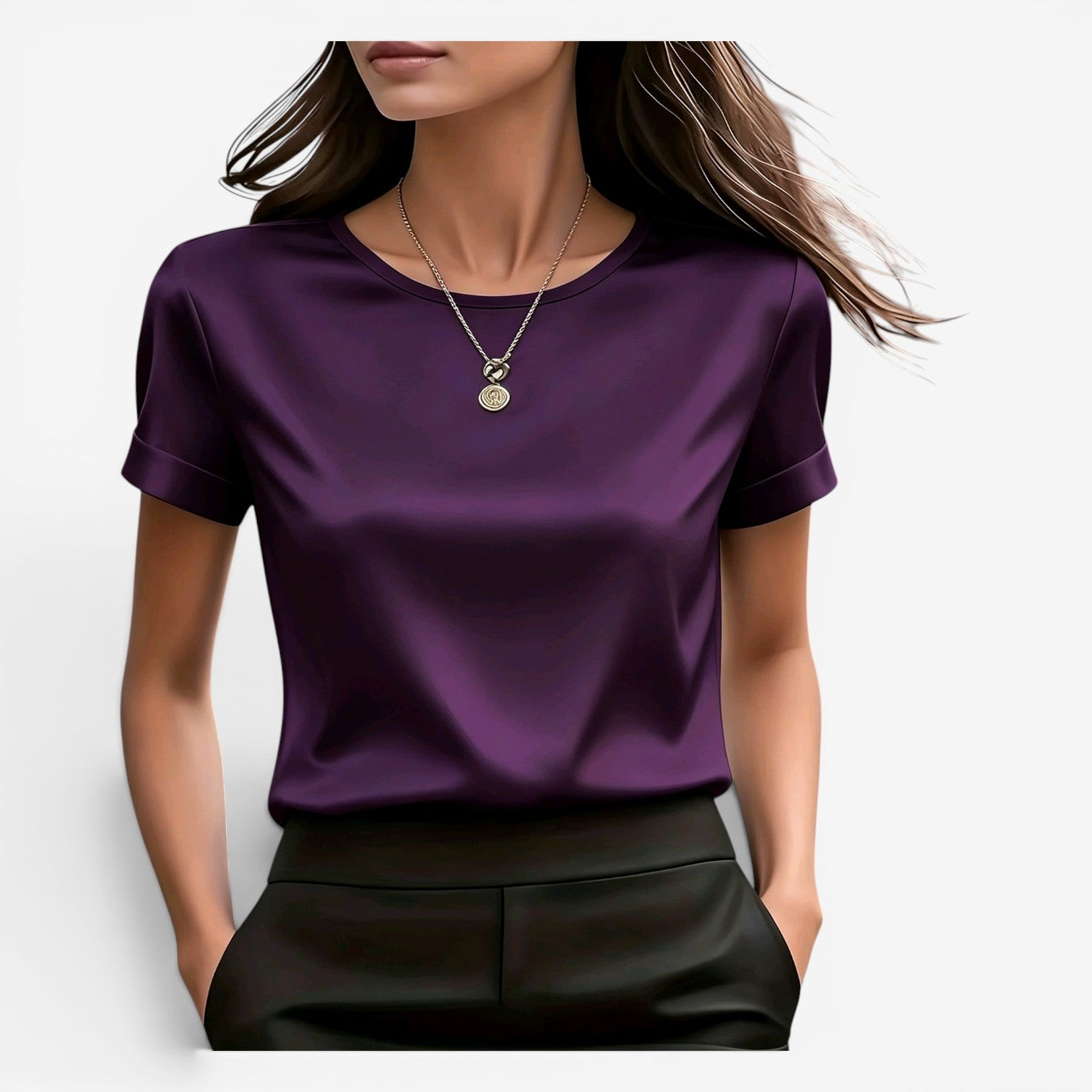 Adina™ T-shirt élégant en satin