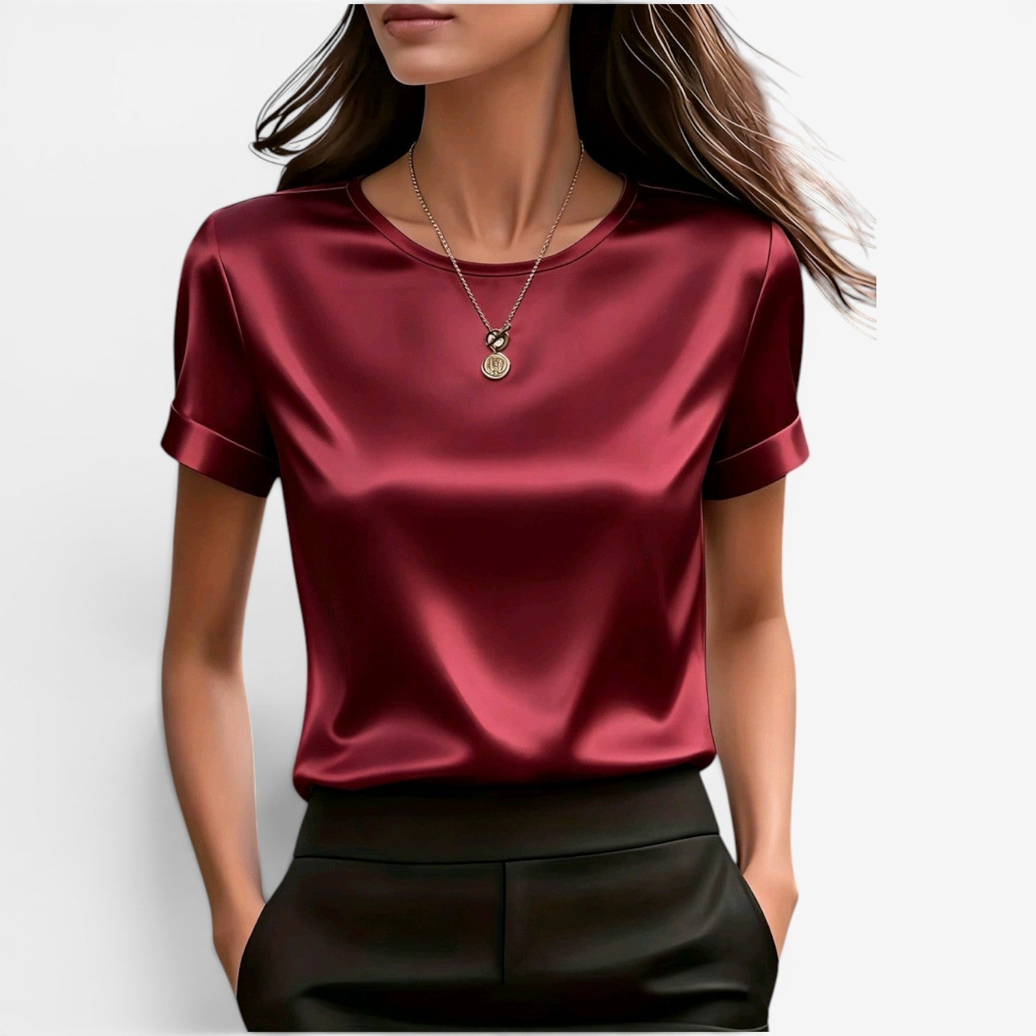 Adina™ T-shirt élégant en satin