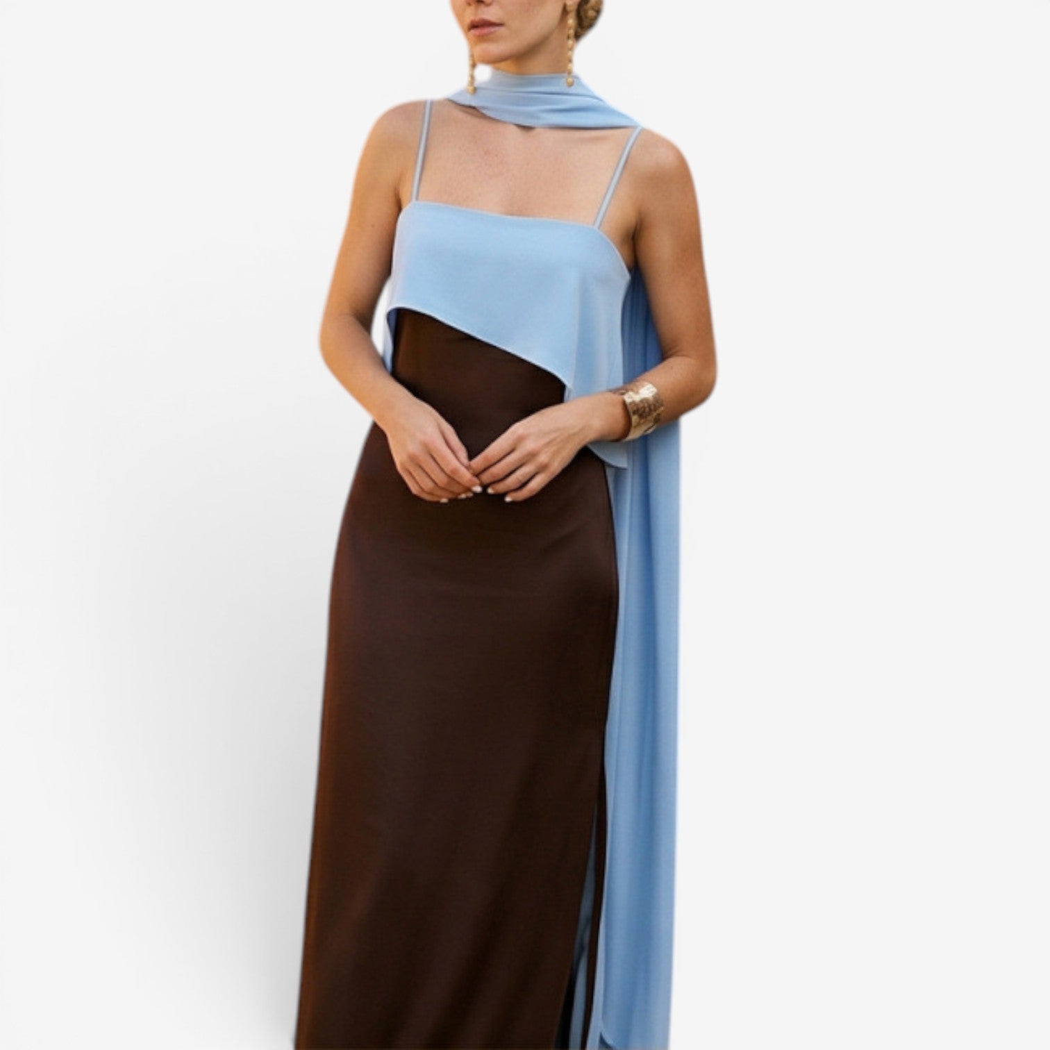 Dana™ Robe longue bicolore