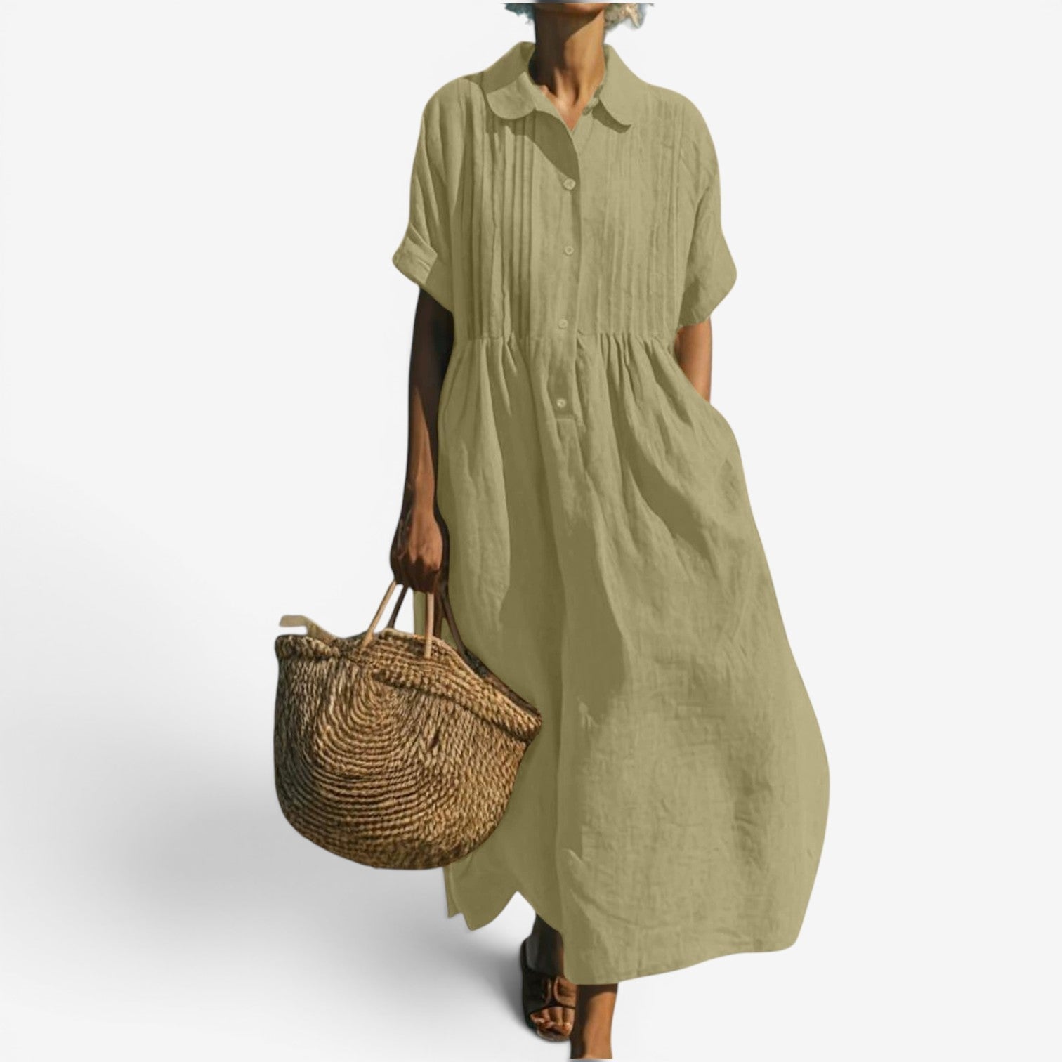 Eliana™ Robe chemise midi