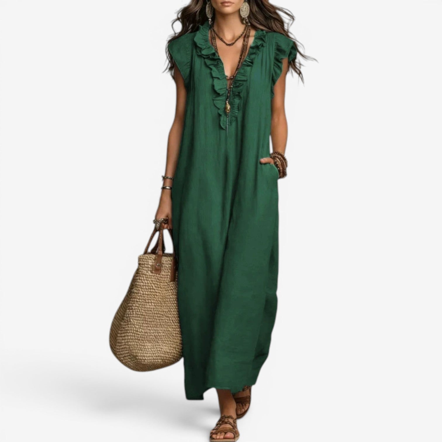 Jiuna™ Robe longue en lin