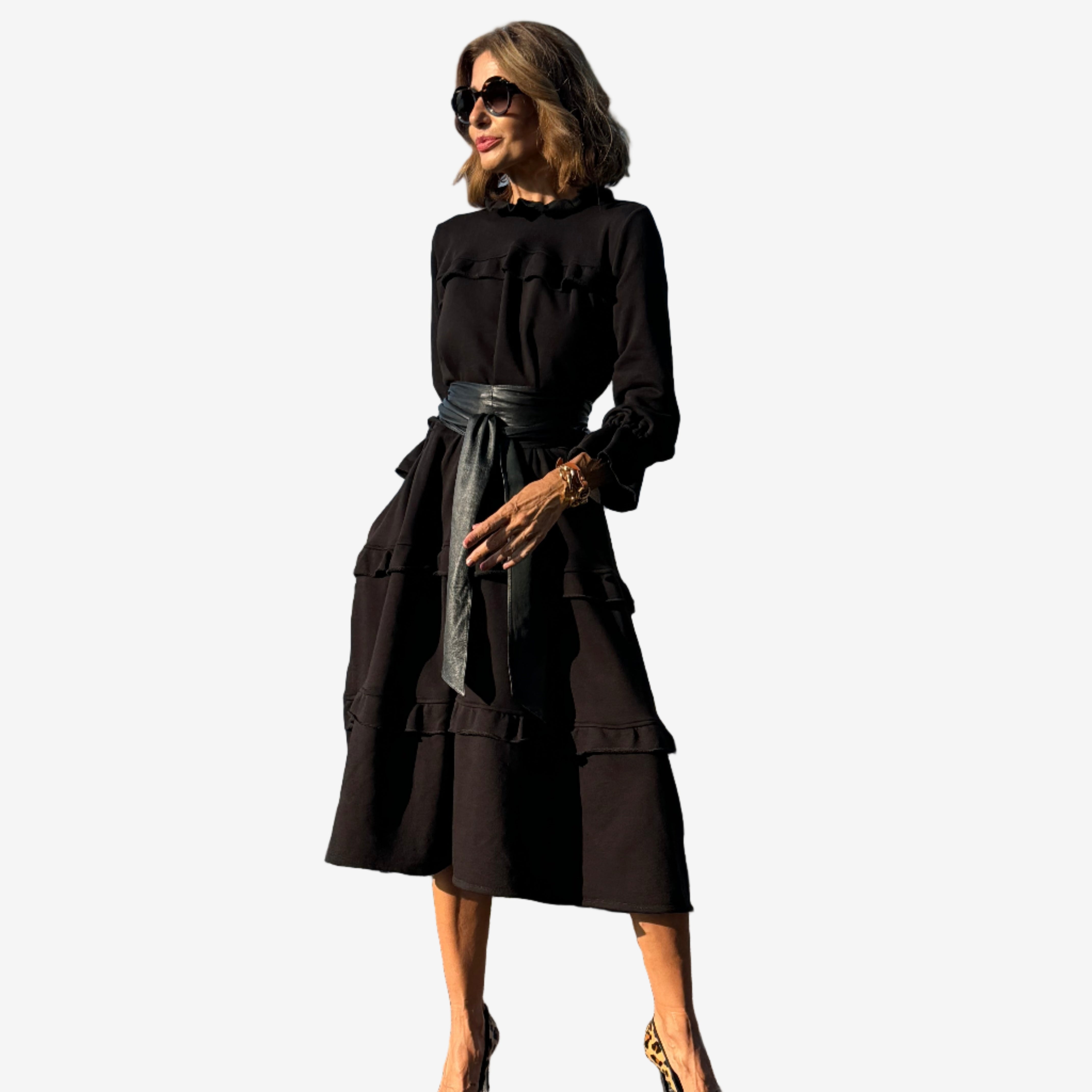 Lauren™ Midi-kjole med flæser