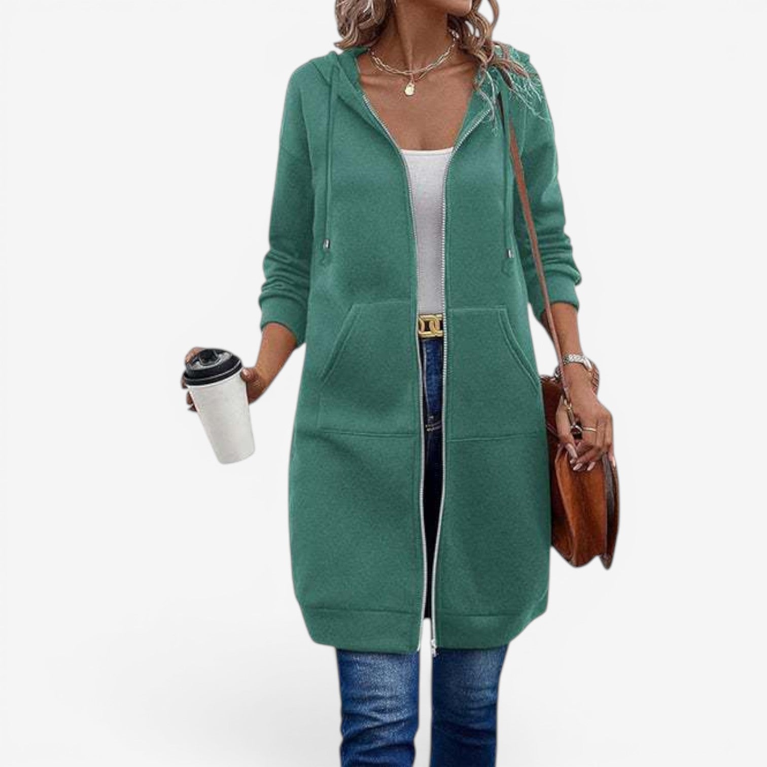Carah™ Gilet long sweat-shirt