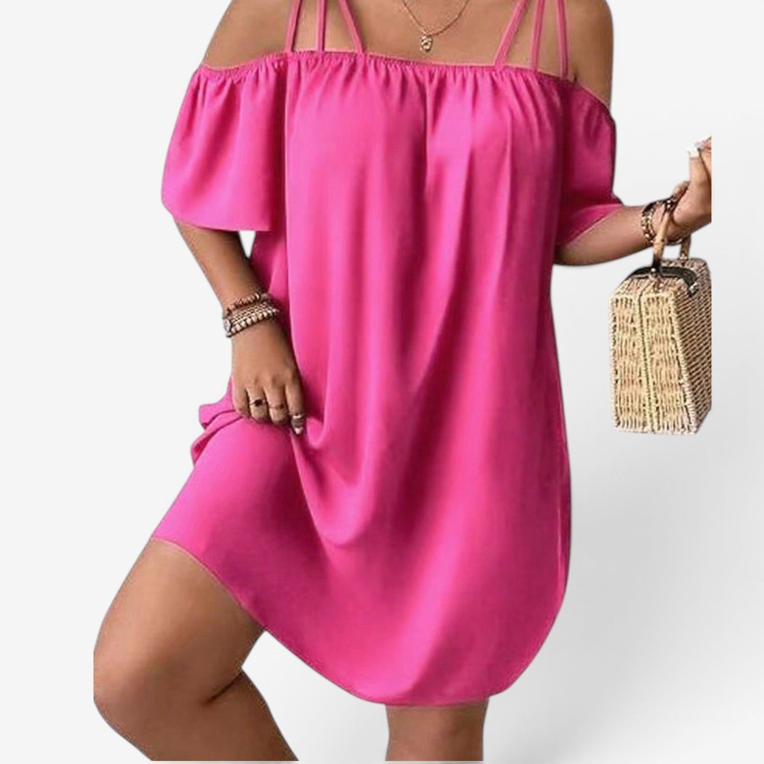 Jenina™ Robe courte à épaules