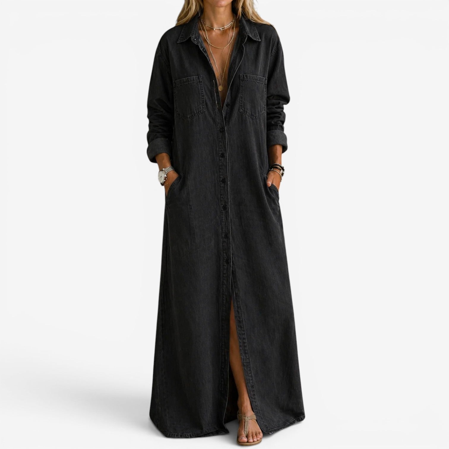 Danaera™ Robe chemise longue