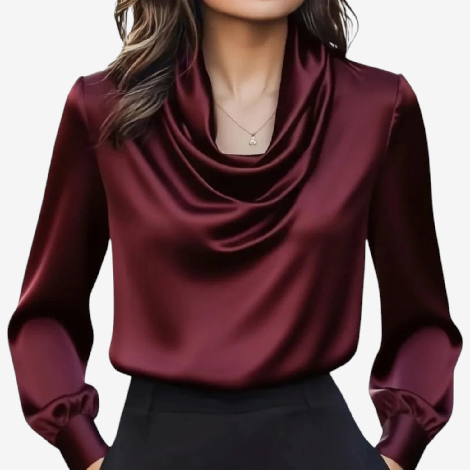 Katia™ Bluse med rynket krave