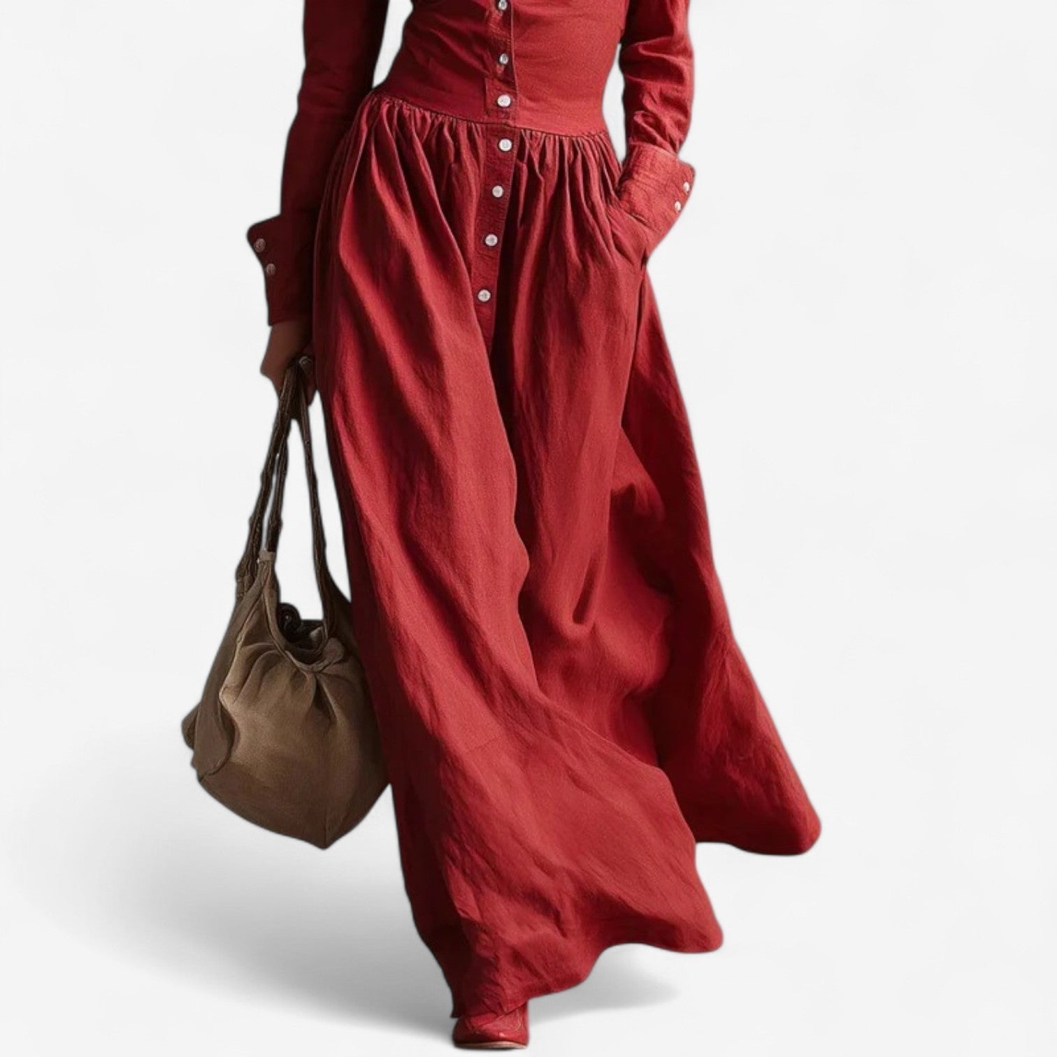 Janine™ Elegant kjole med knapper