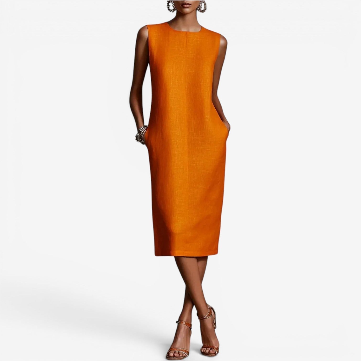 Zia™ Robe midi sans manches
