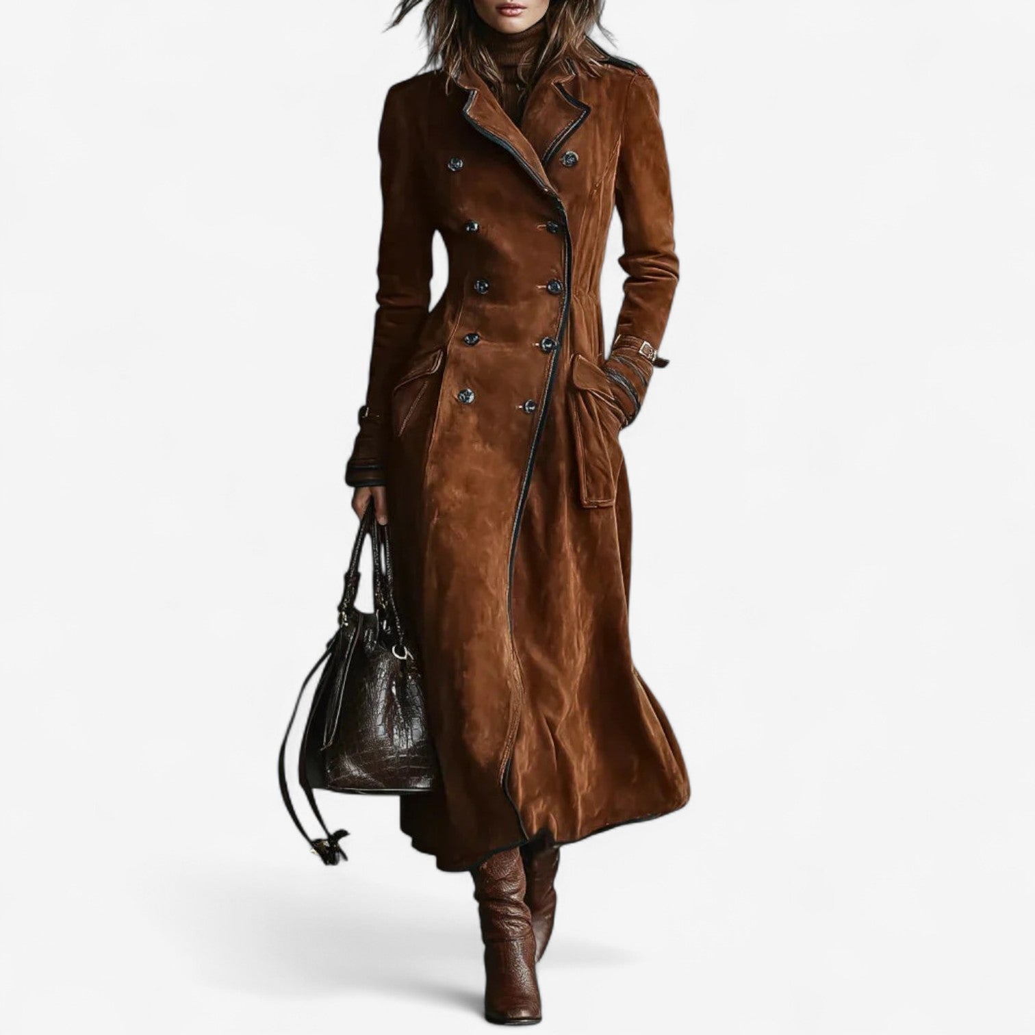 Nathaly™ Elegant ruskindstrenchcoat