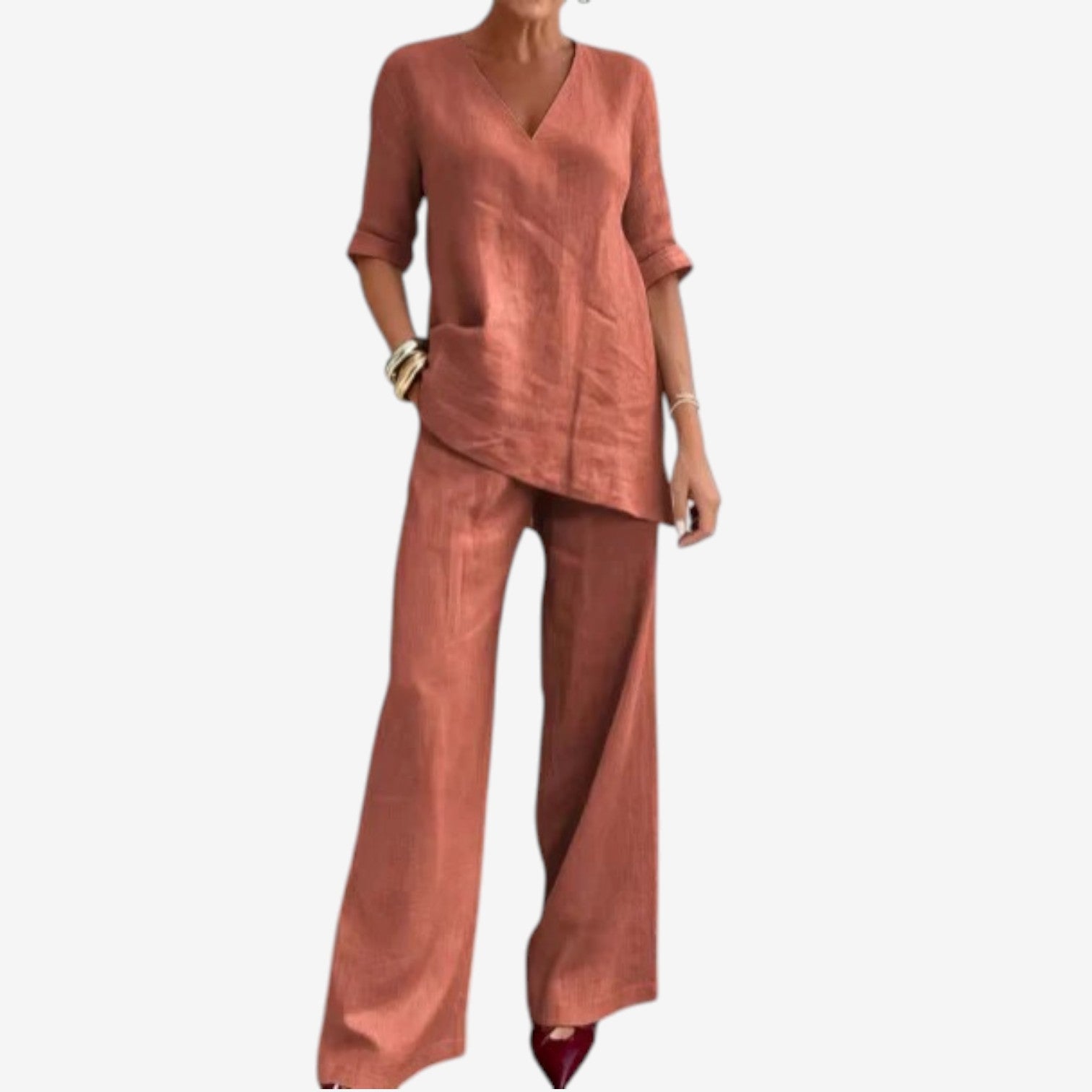 Alodia™ Blouse fluide élégante