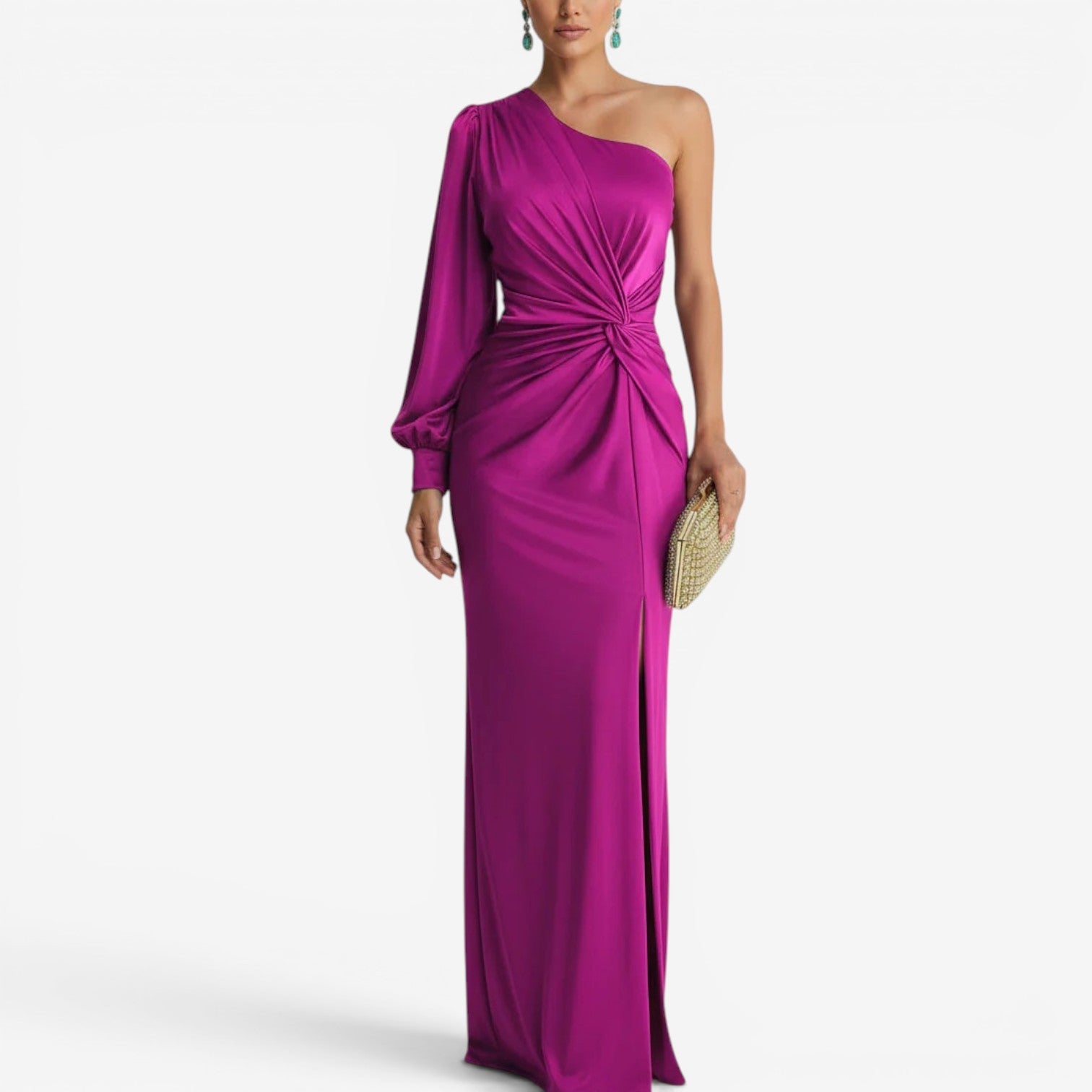 Yasmine™ Robe maxi asymétrique