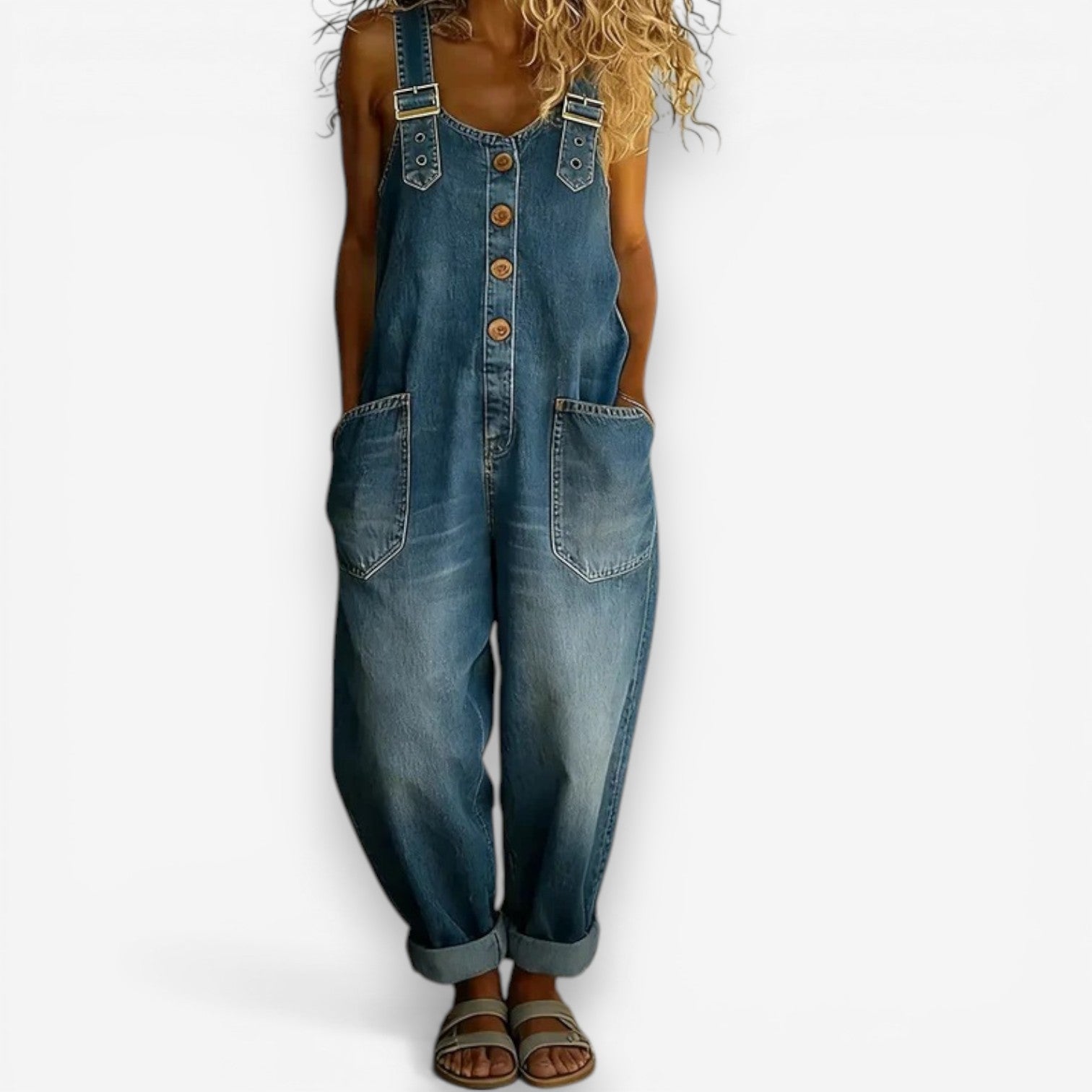 Casey™ salopette en denim large