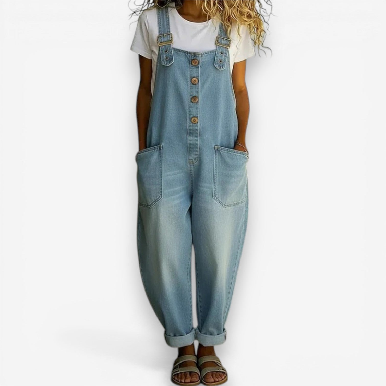 Casey™ salopette en denim large