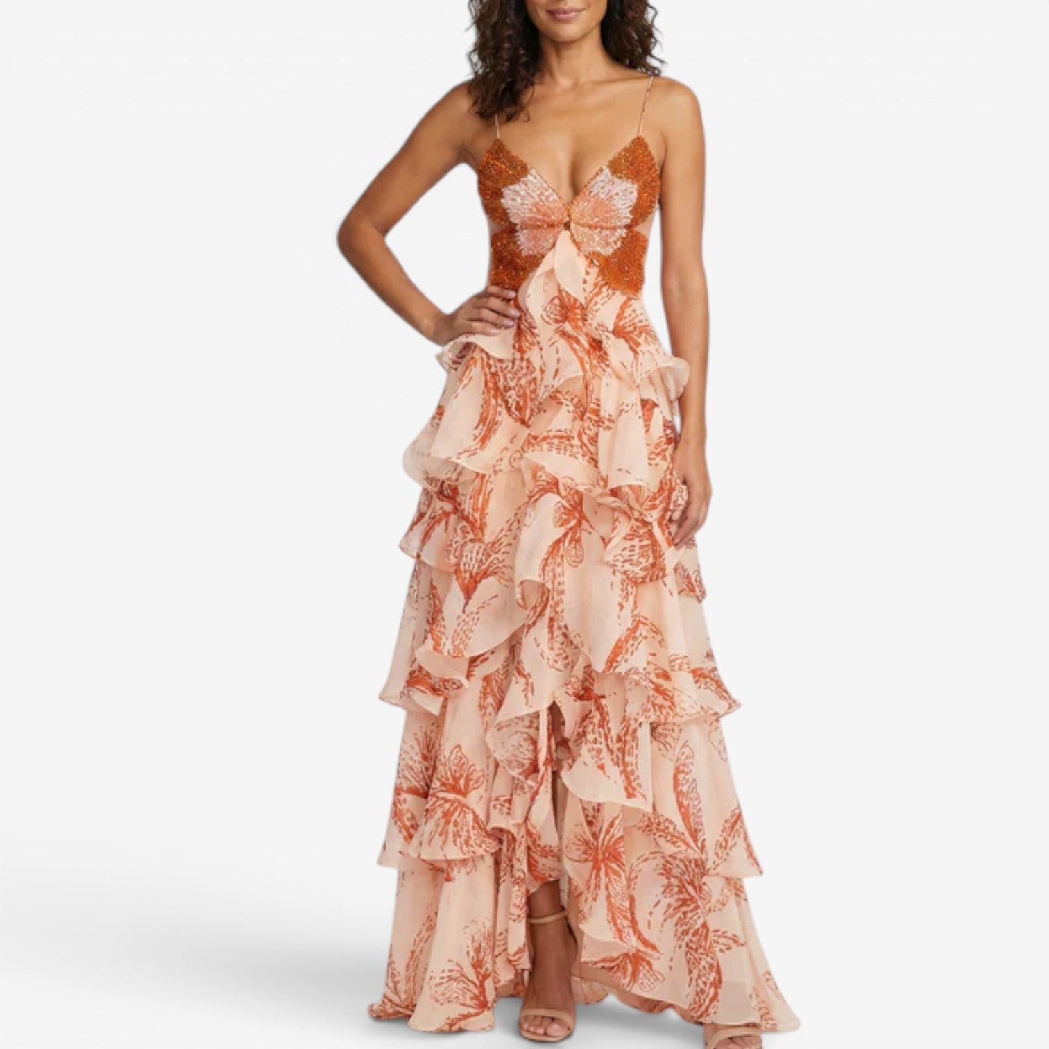 Ynna™ Robe longue imprimée