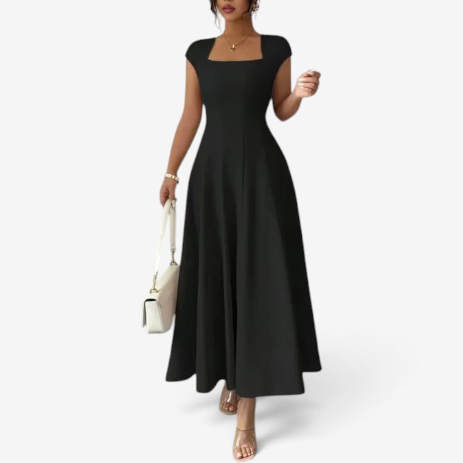 Betina™ Lang kjole med svaj