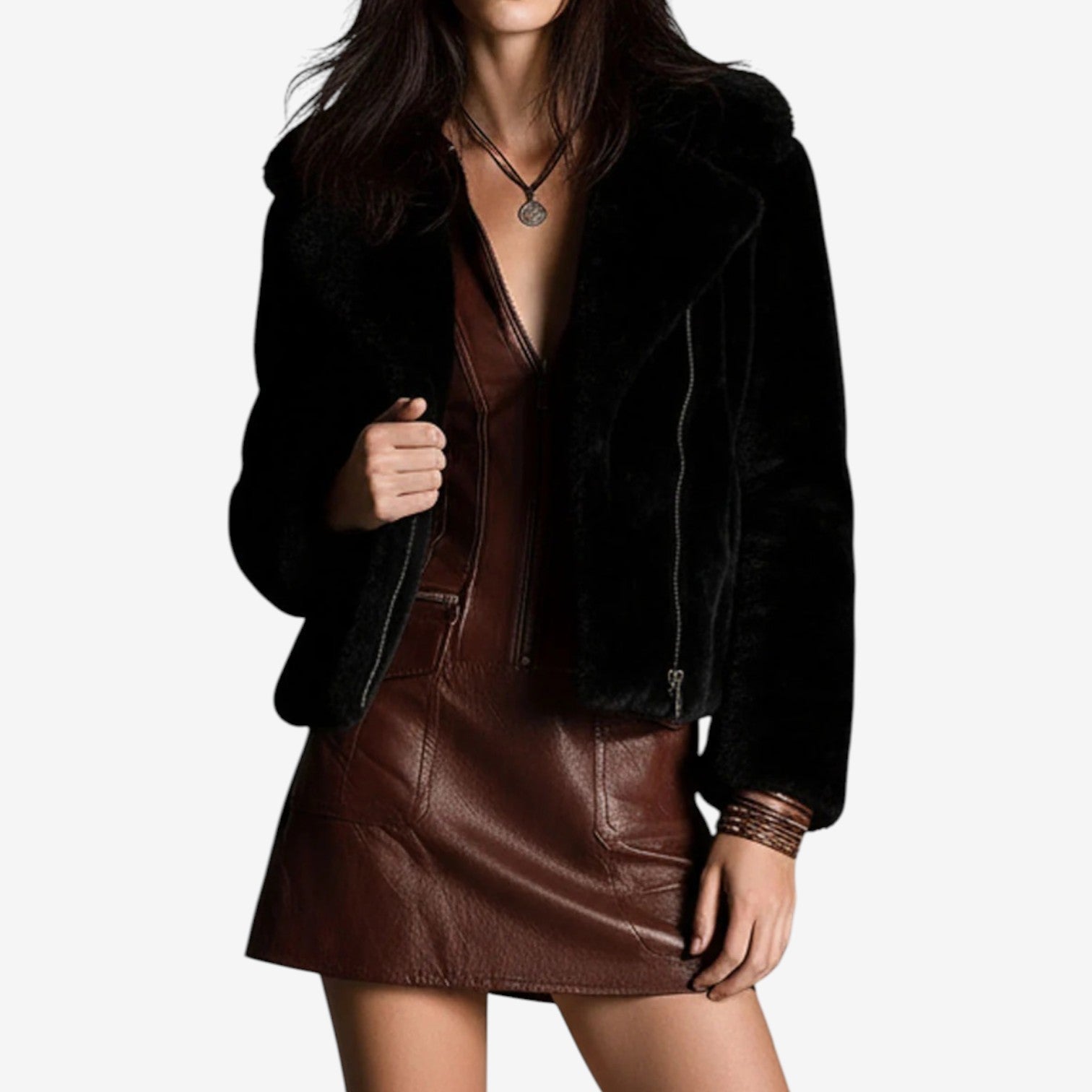 Rosemarie™ Robe mini en similicuir