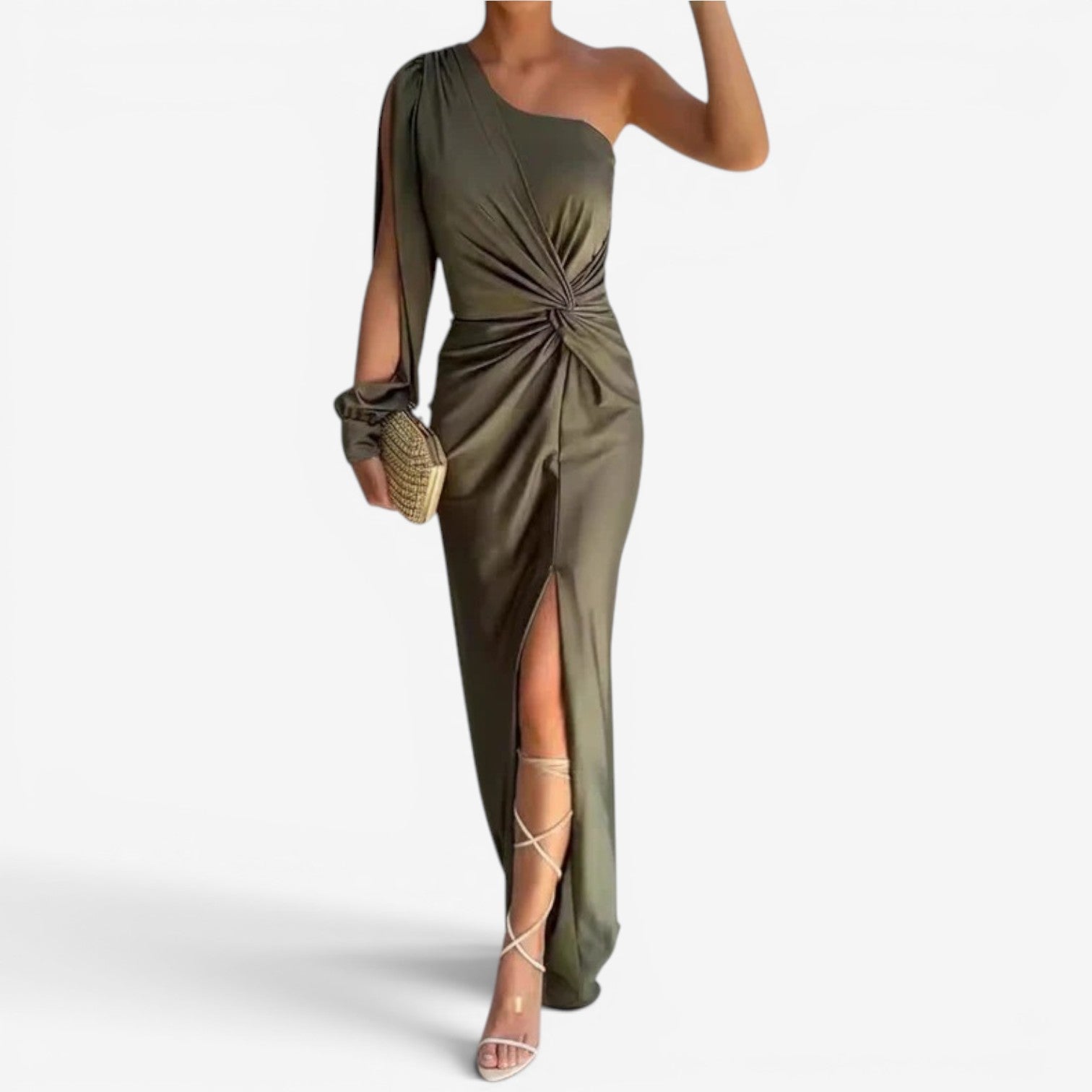 Yasmine™ Robe maxi asymétrique
