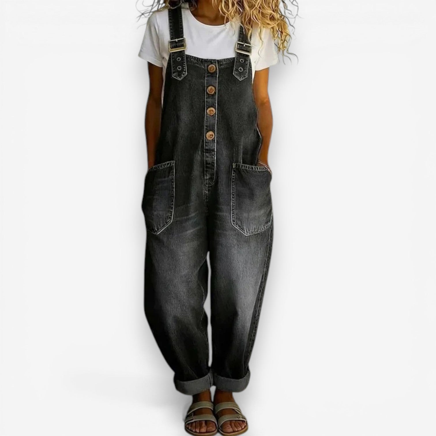 Casey™ salopette en denim large