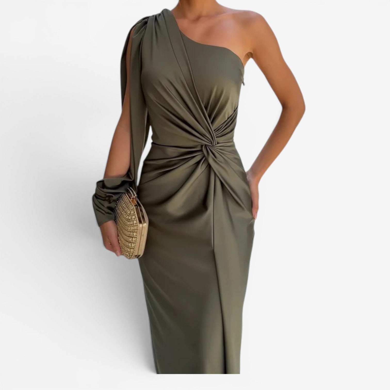 Yasmine™ Robe maxi asymétrique