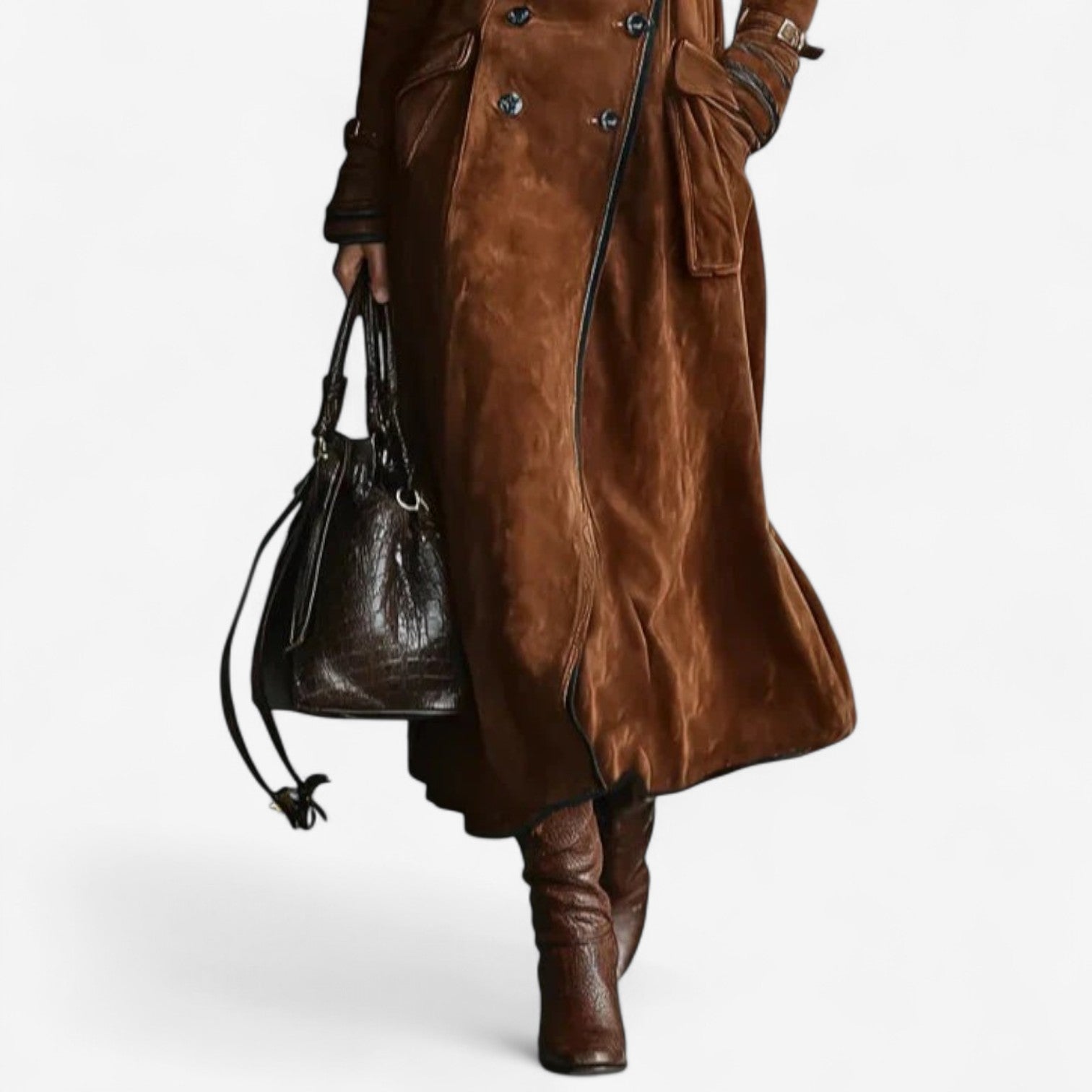 Nathaly™ Elegant ruskindstrenchcoat