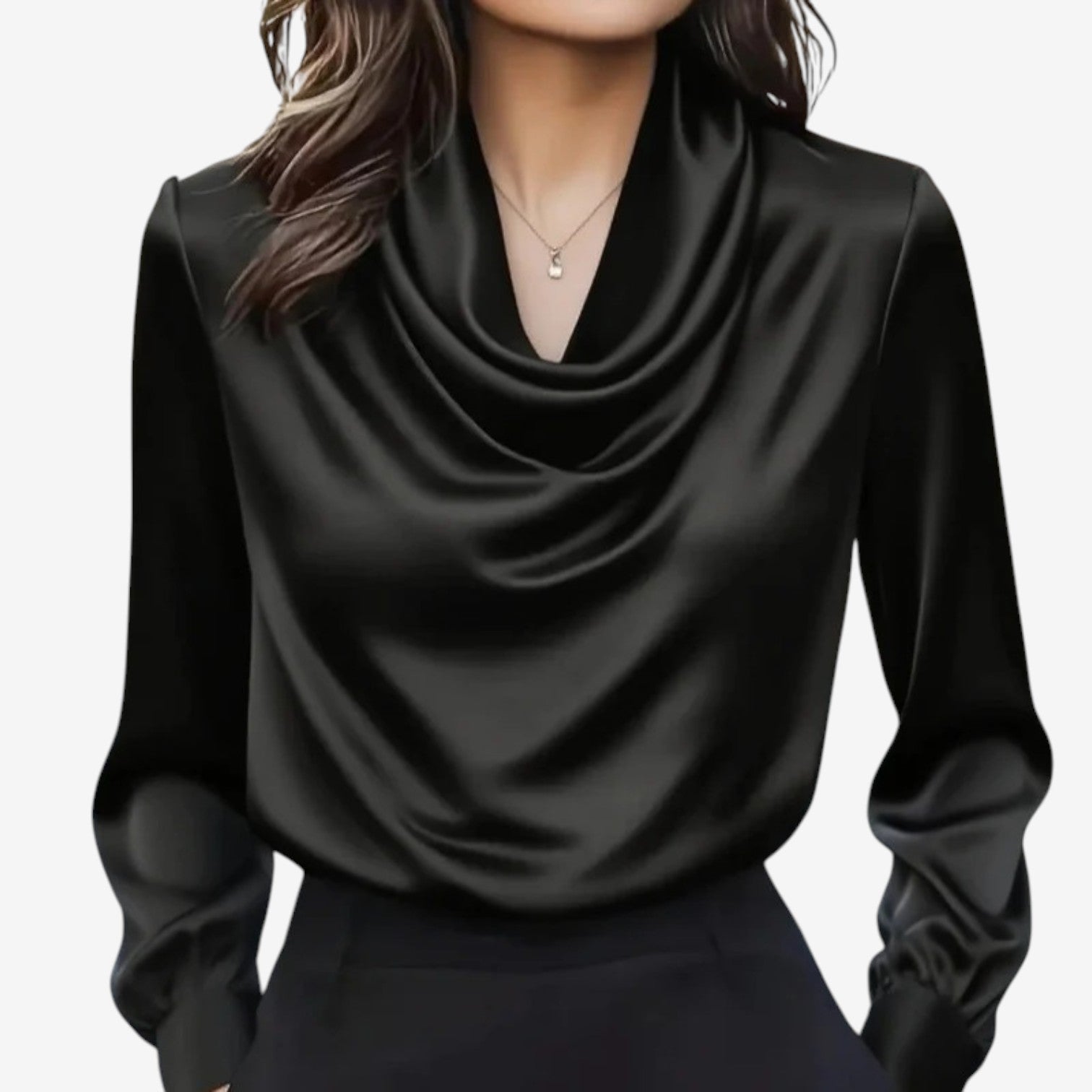 Katia™ Bluse med rynket krave