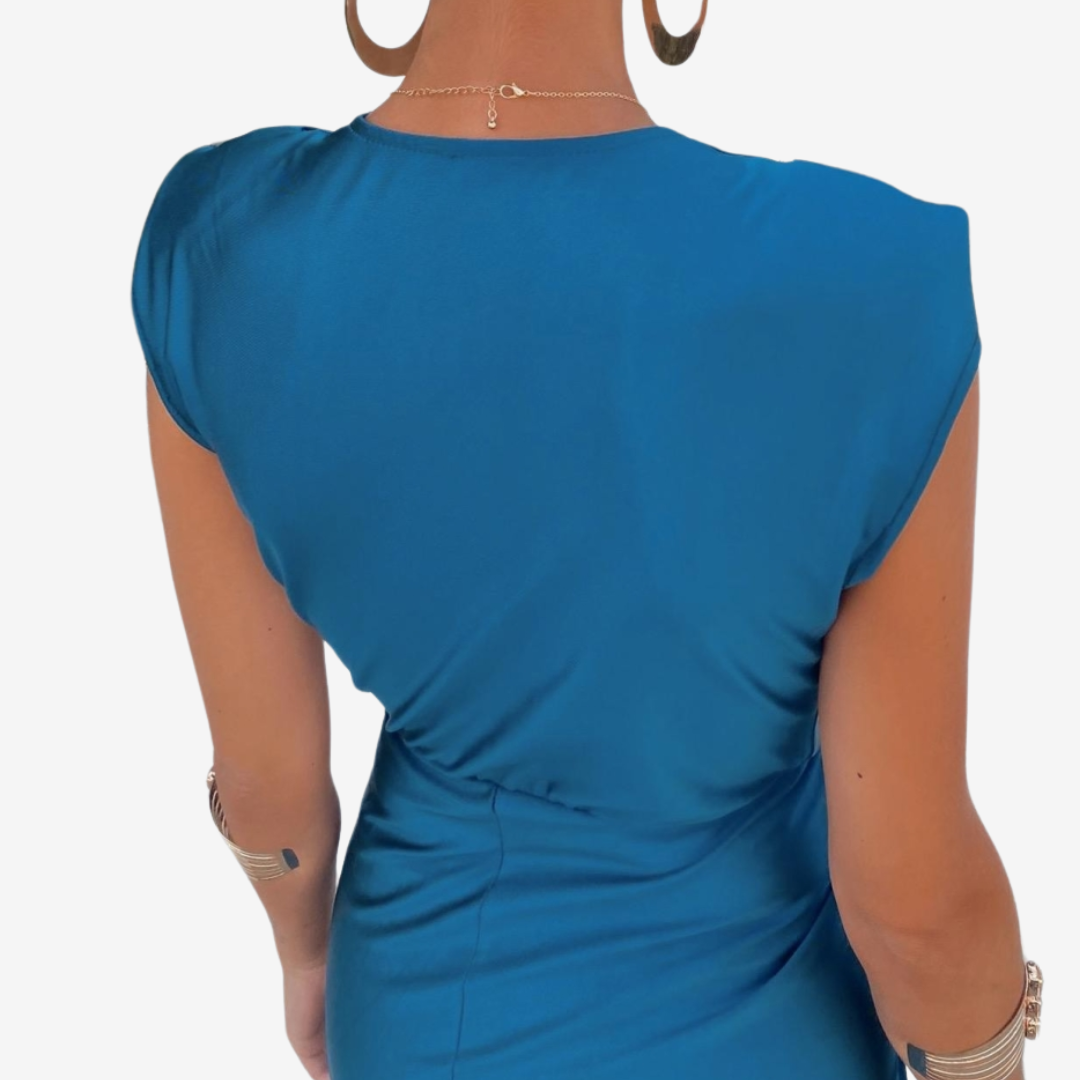 Assia™ Robe midi drapée