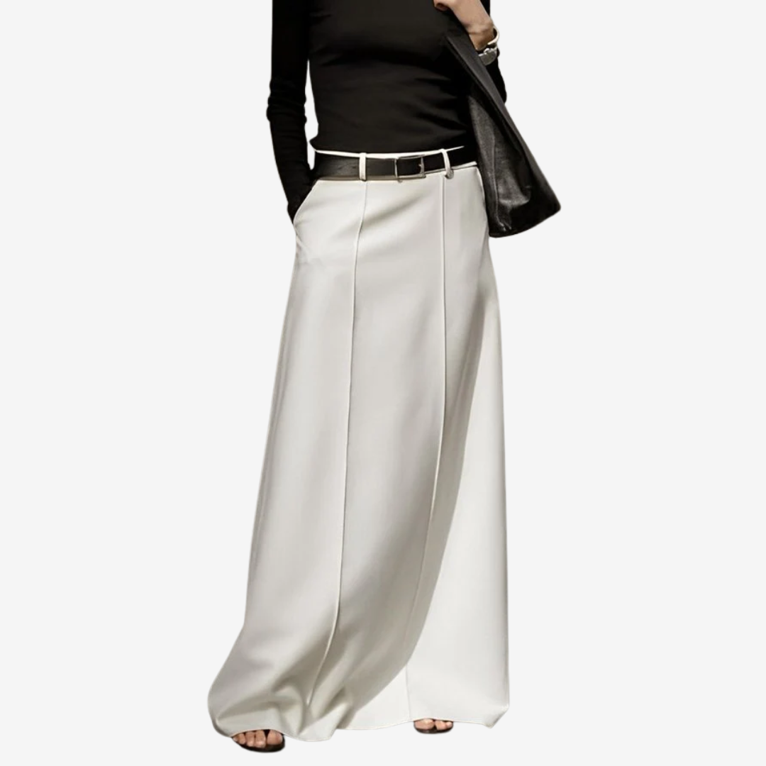 Irina™ Plisseret maxi-nederdel