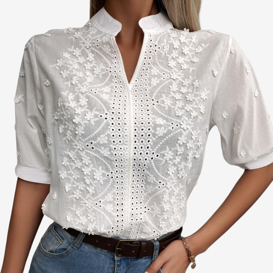 Laetitia™ Broderet bluse