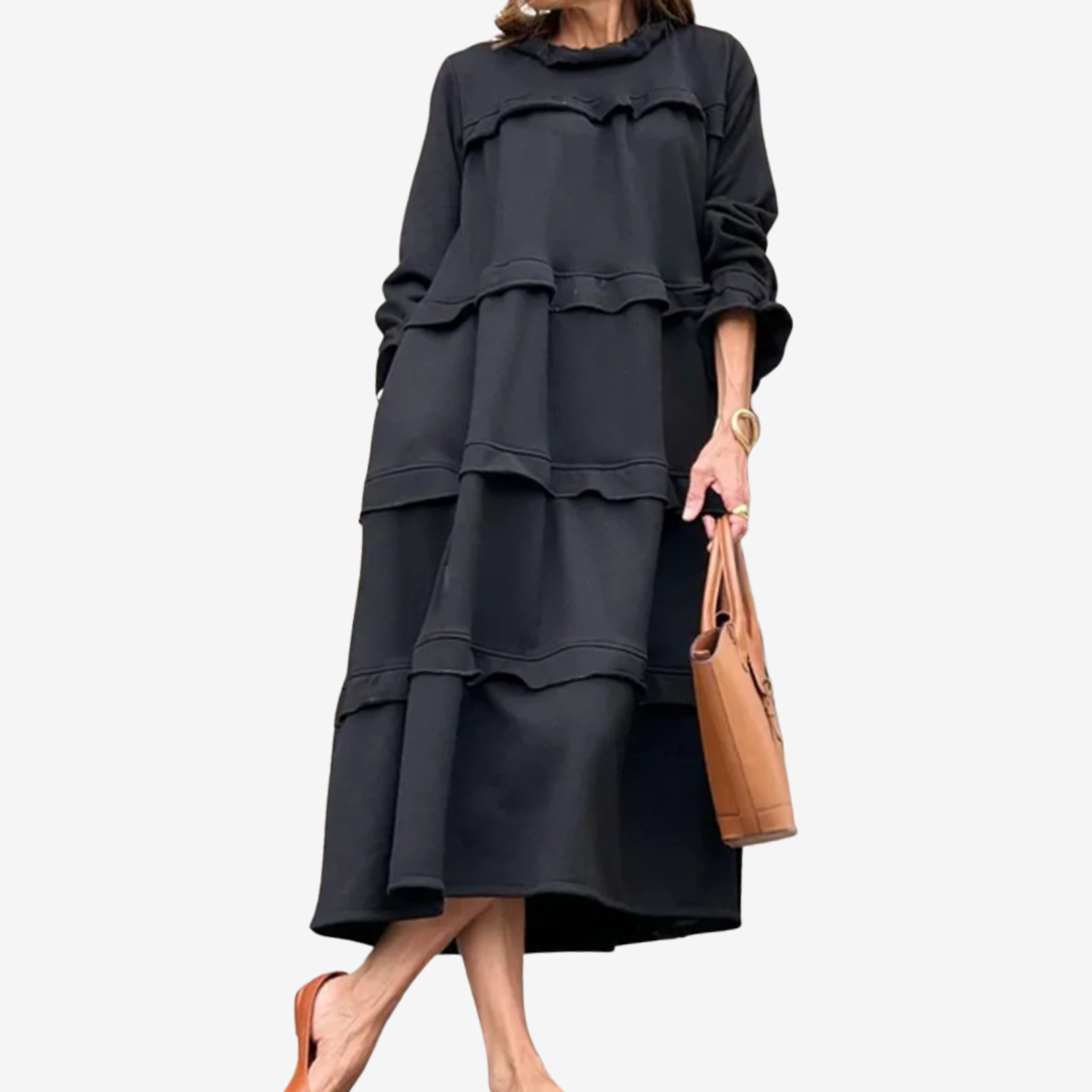 Lauren™ Midi-kjole med flæser