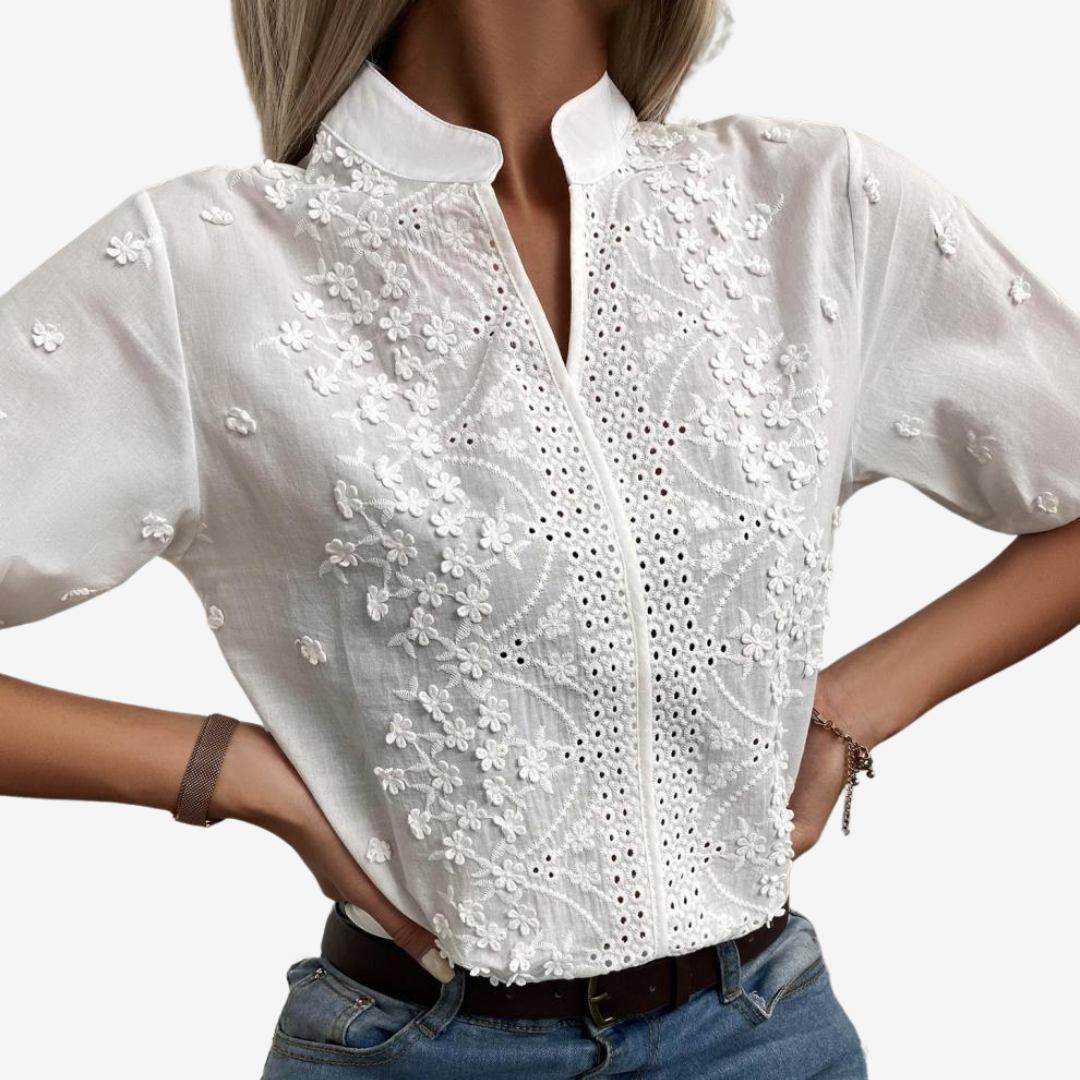 Laetitia™ Broderet bluse