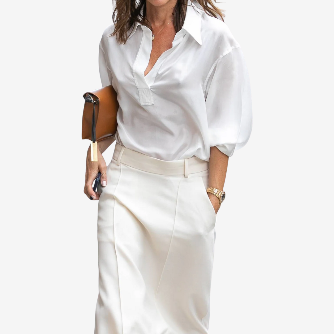 Irina™ Plisseret maxi-nederdel