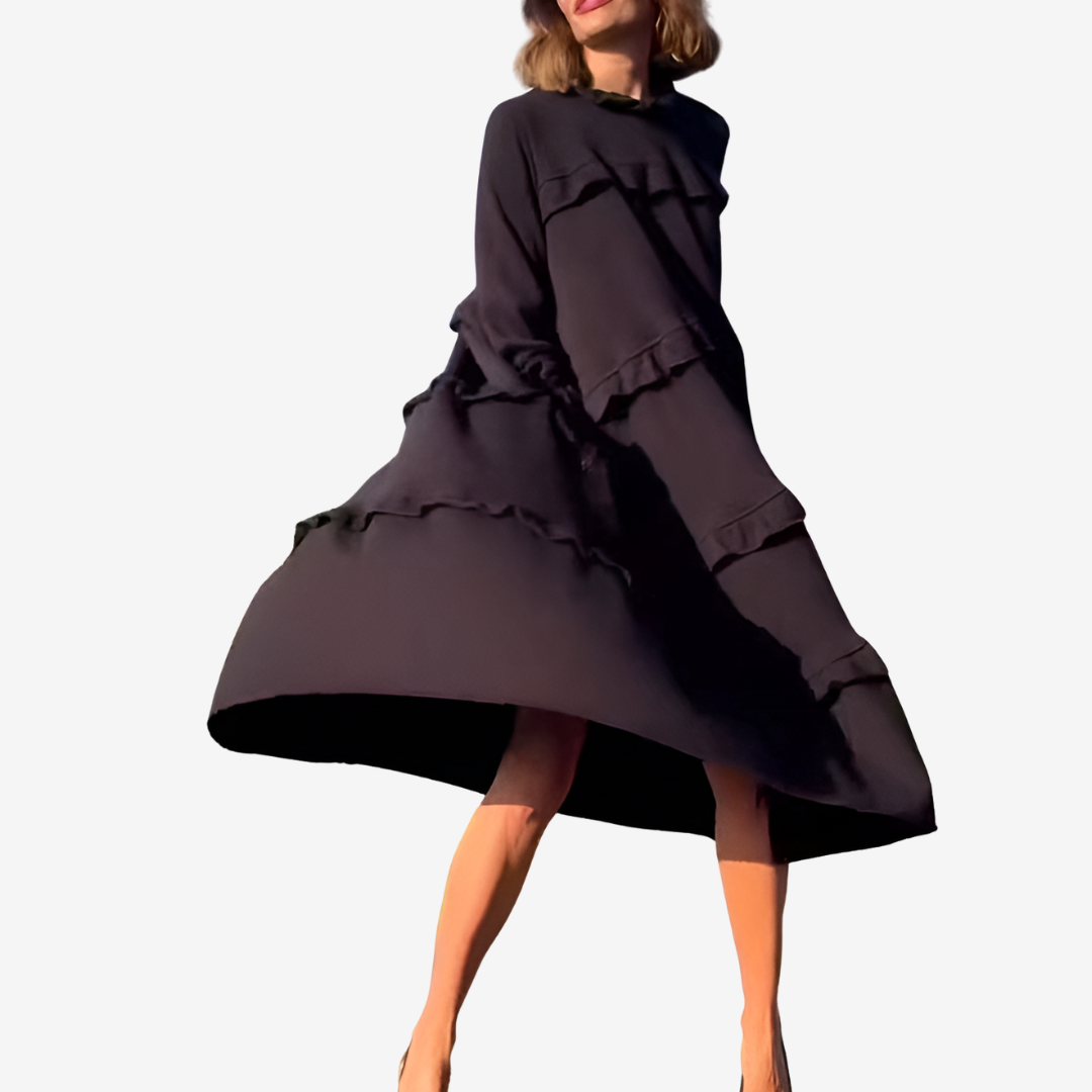 Lauren™ Midi-kjole med flæser