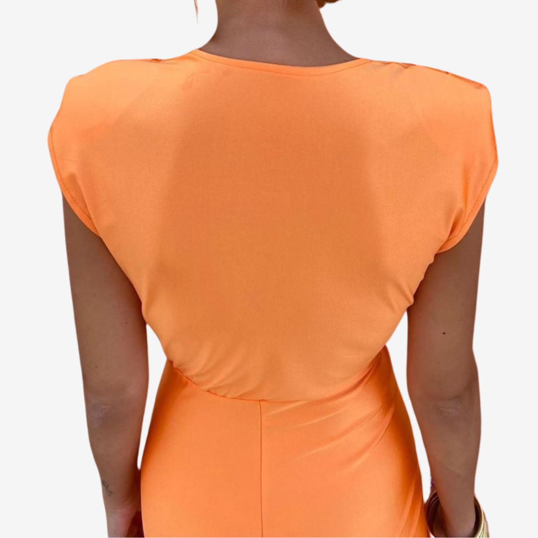 Assia™ Robe midi drapée