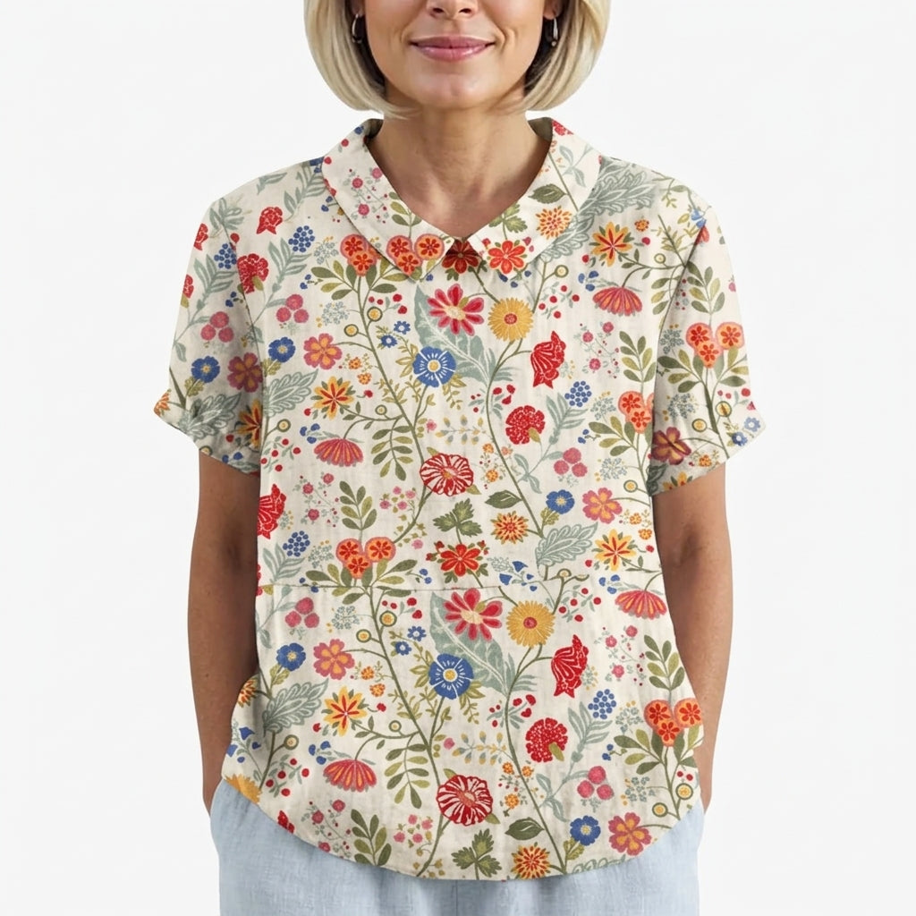 Amélie™ Blouse vintage en lin