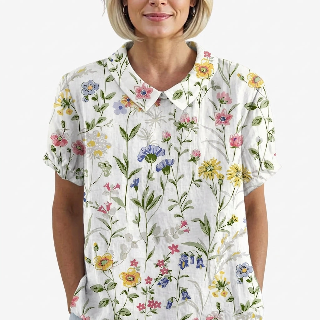 Amélie™ Blouse vintage en lin