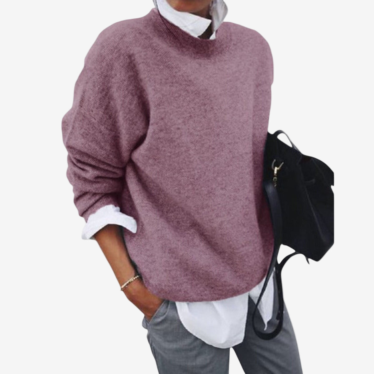 Eliza™ Sweater med rund hals