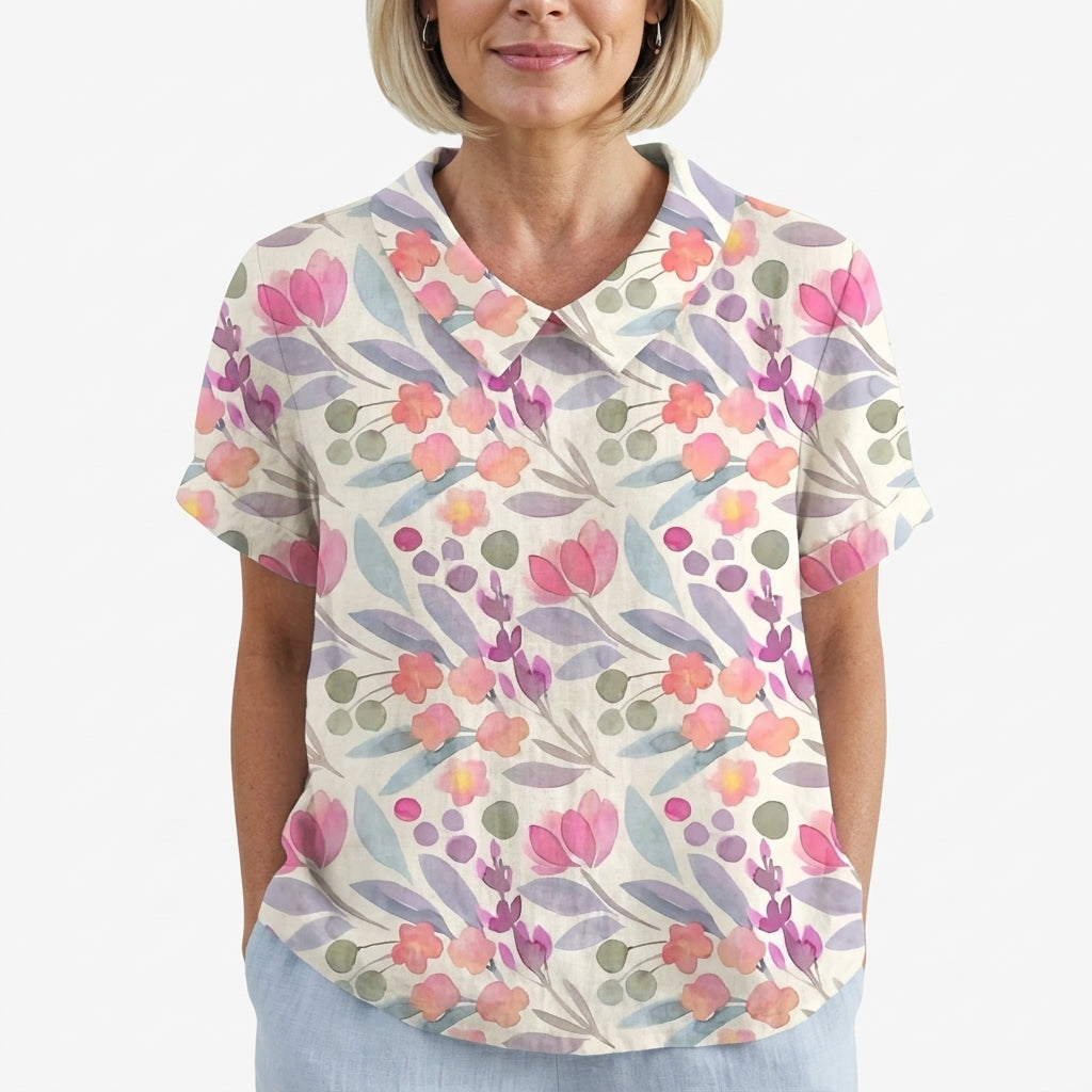 Amélie™ Blouse vintage en lin