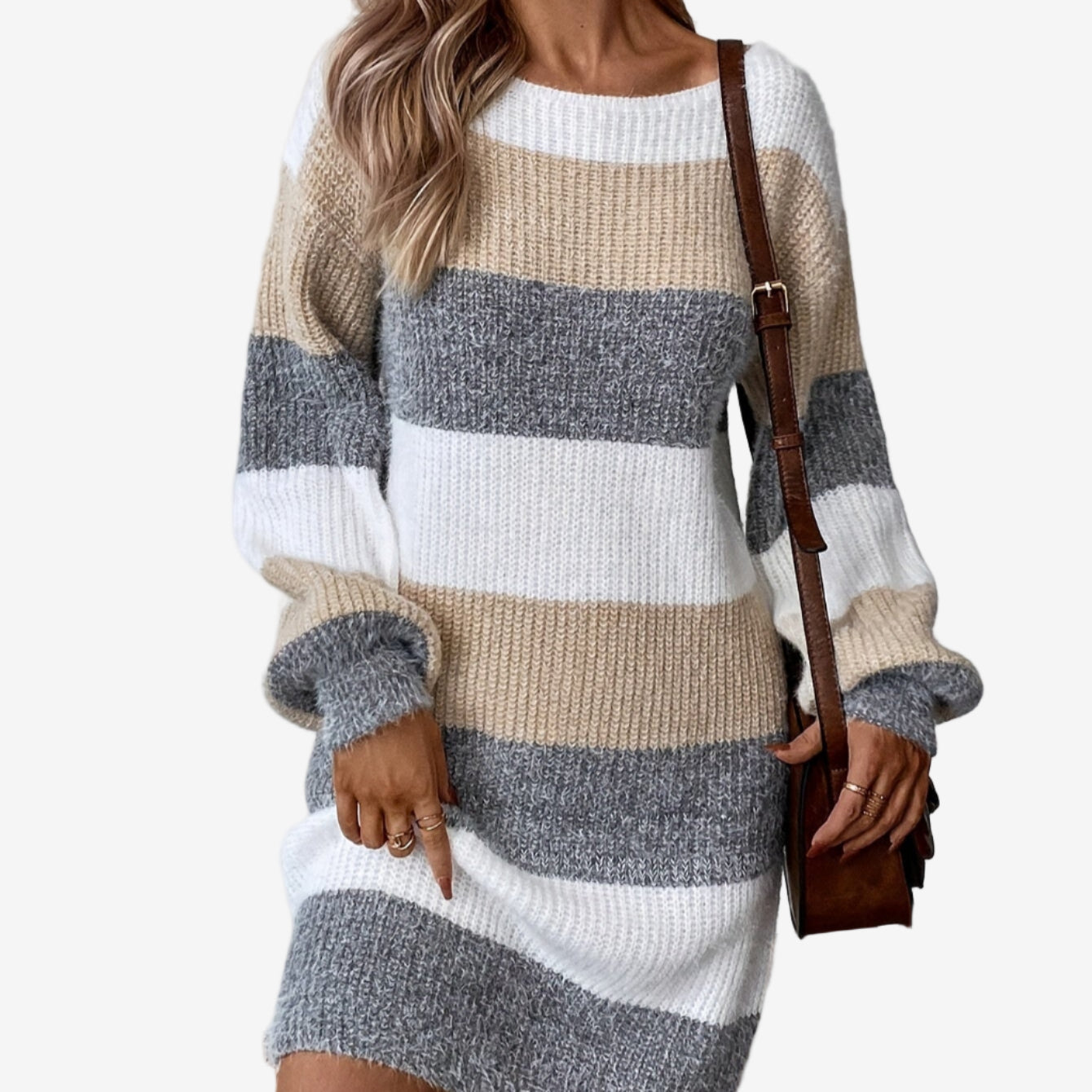 Elestte™ Stribet sweaterkjole