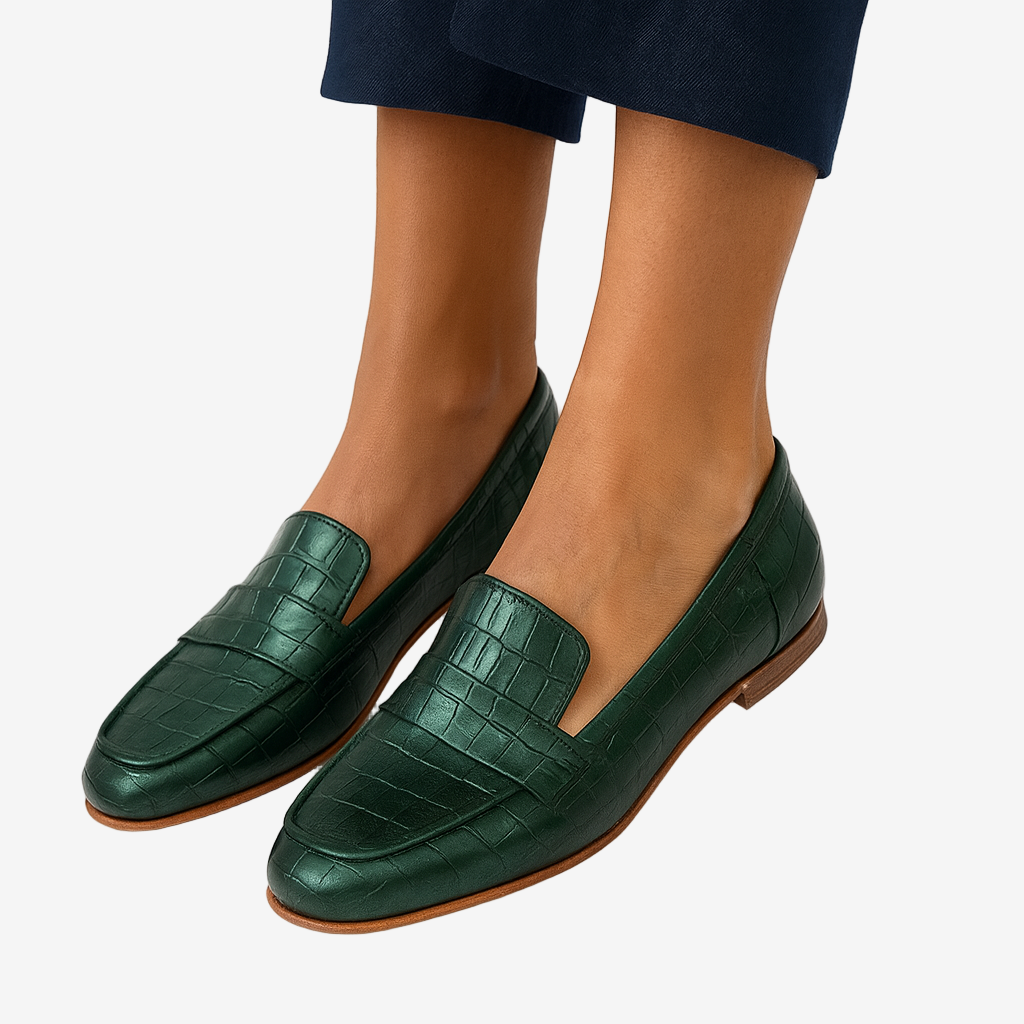 Ginevra™ Elegante grønne mokkasiner