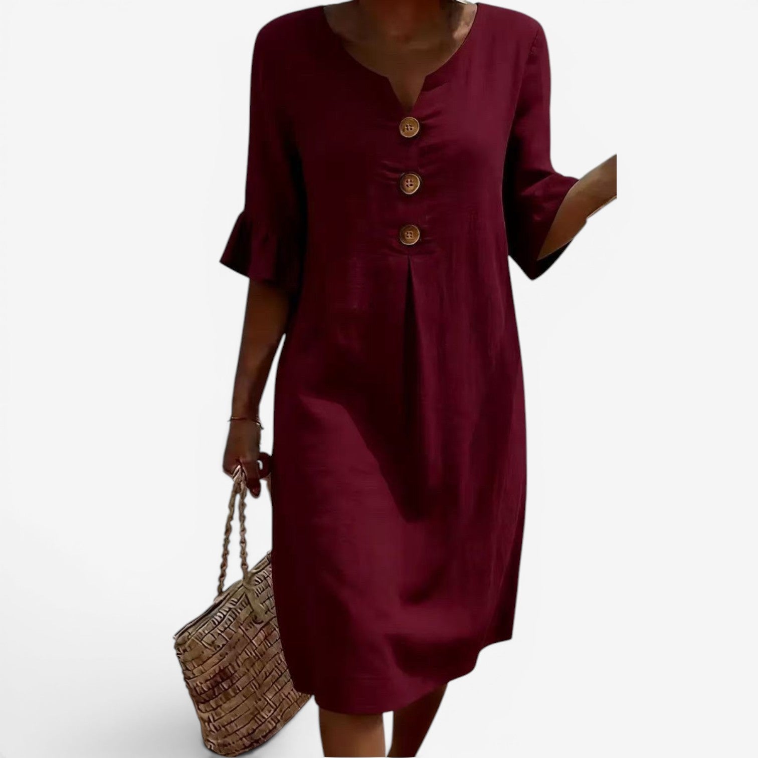 Adelaine™ Robe midi à boutons