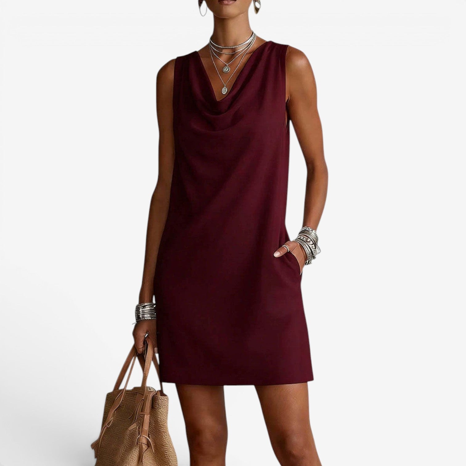 Veronica™ Robe courte à décolleté