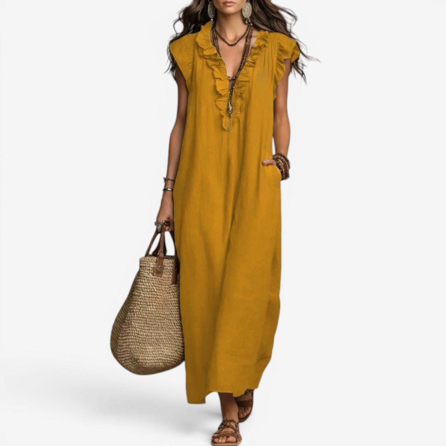 Jiuna™ Robe longue en lin