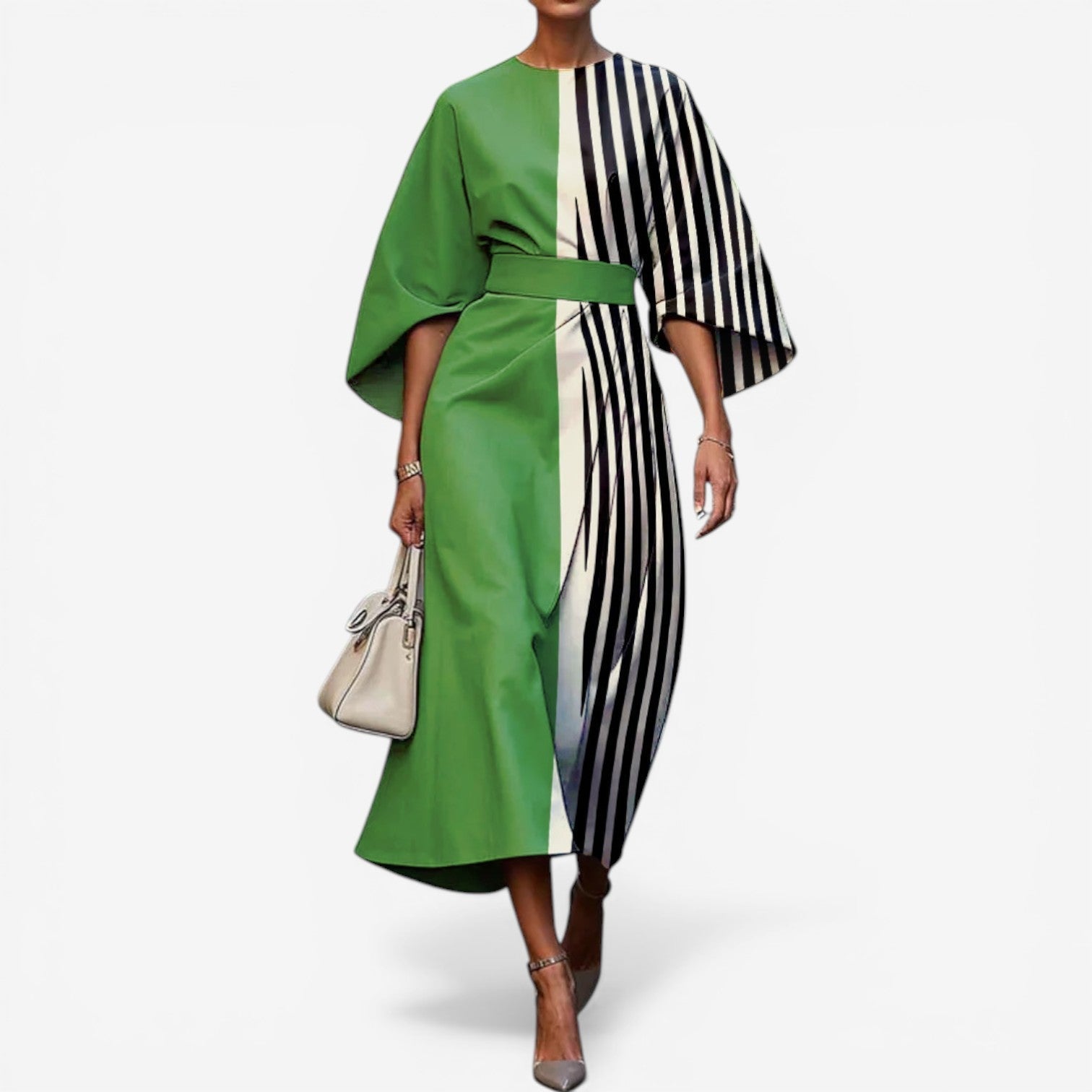 Zaquia™ robe midi imprimée