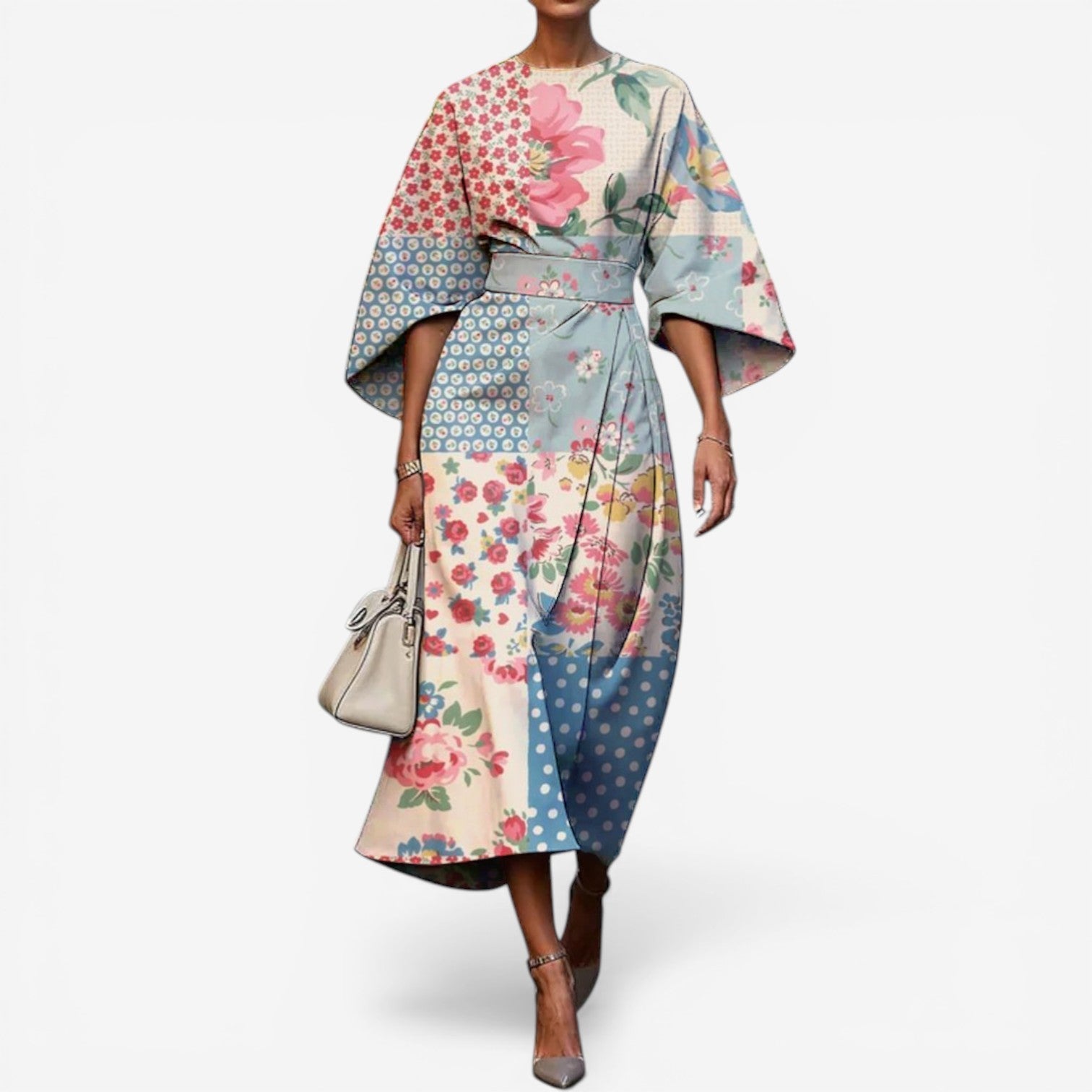Zaquia™ robe midi imprimée