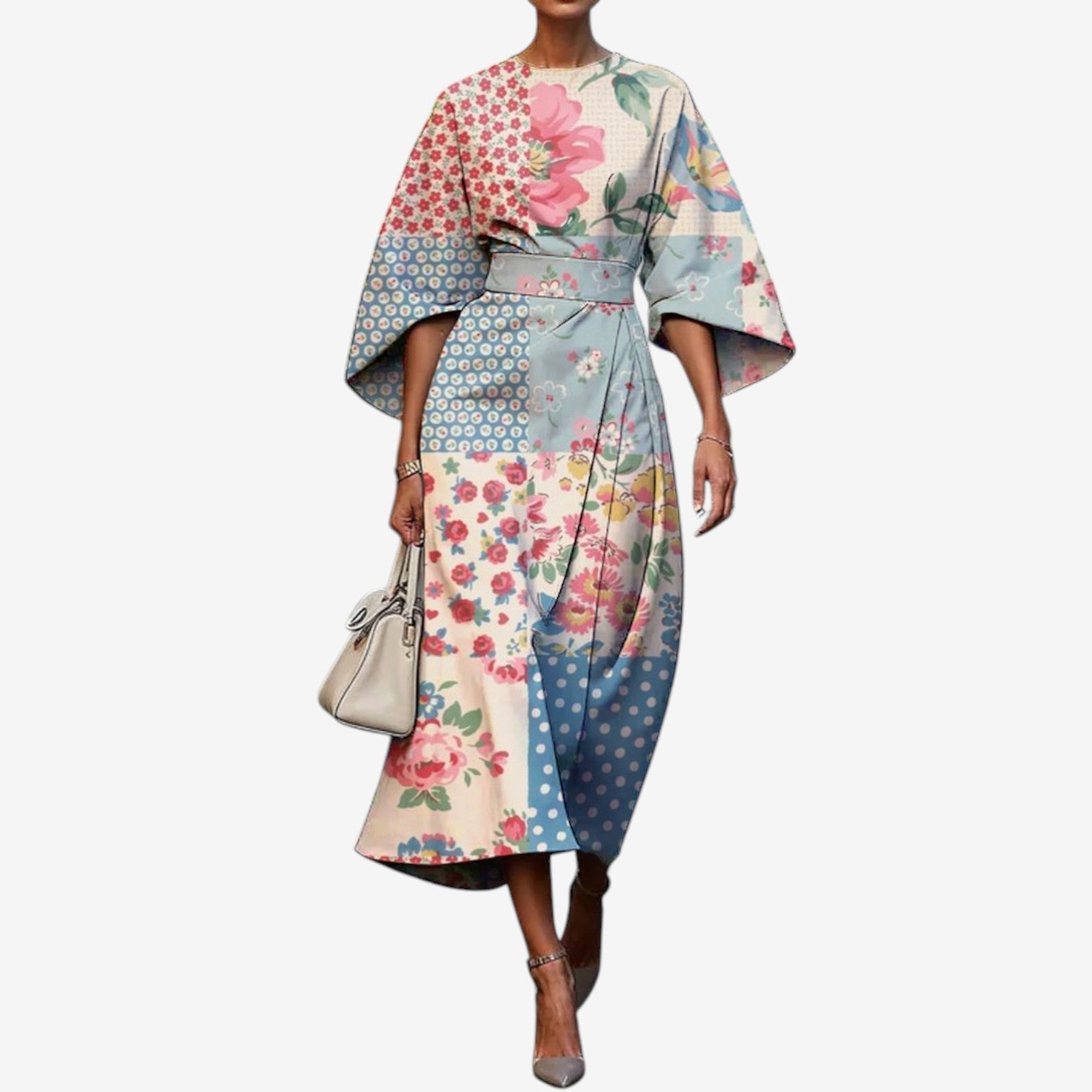 Zaquia™ robe midi imprimée